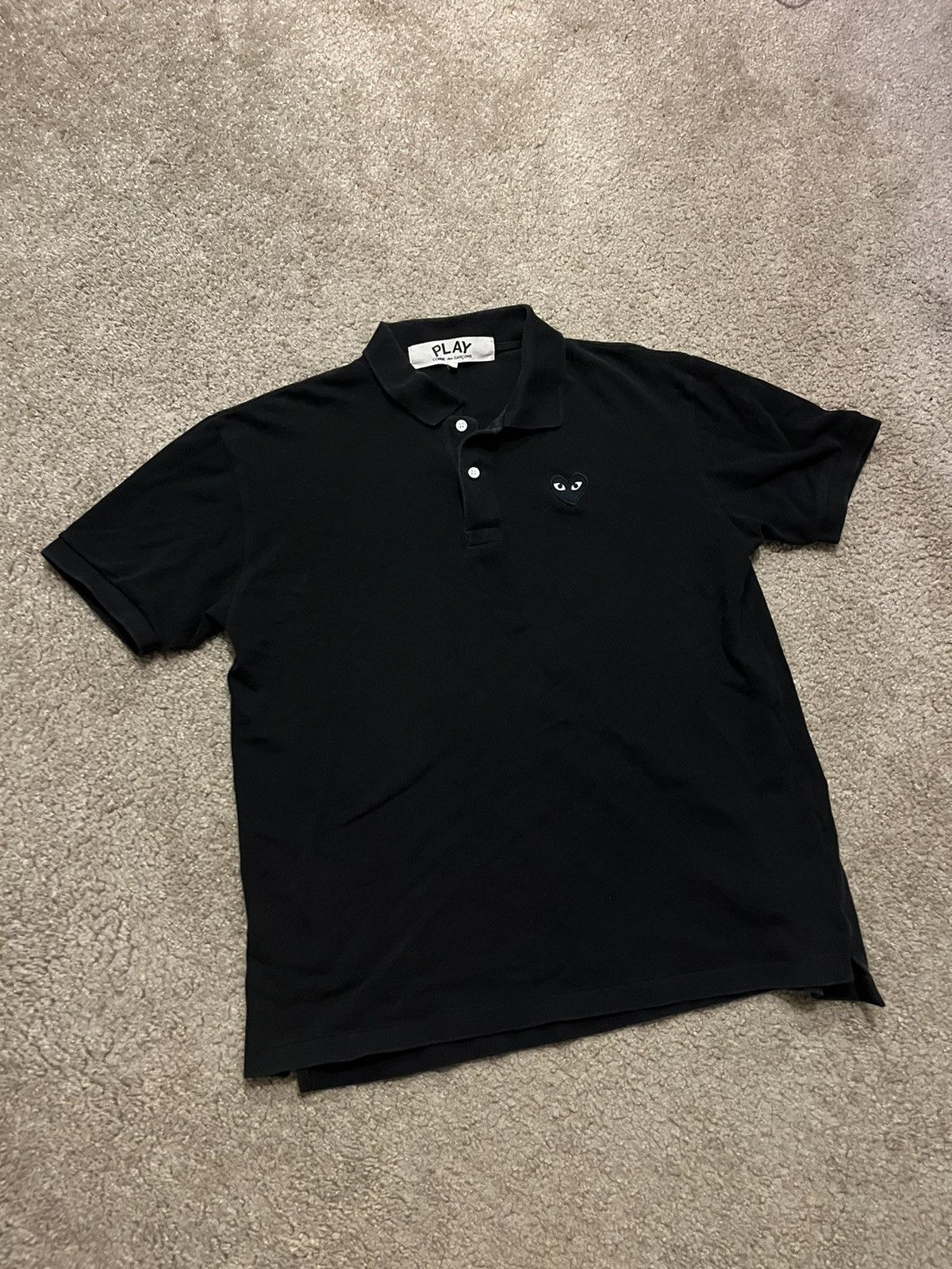 Comme des Garcons PLAY Comme Des Garçons Play Heart Polo Black XXL Size US XXL / EU 58 / 5 - 1 Thumbnail