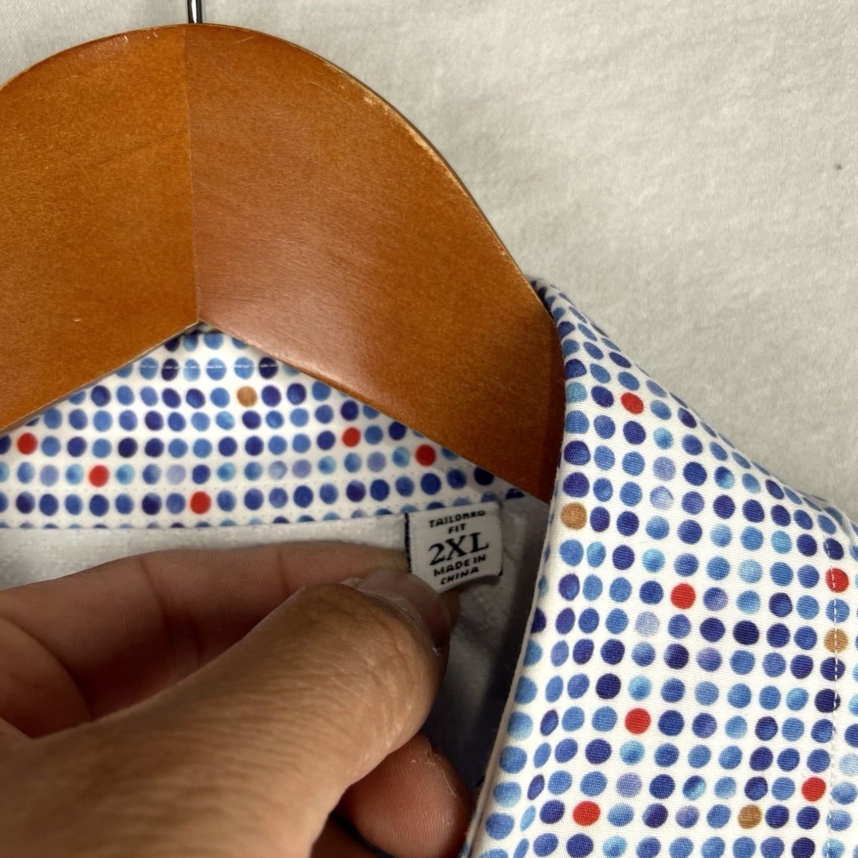 Robert Graham Robert Graham Shirt Men 2XL Polka Dots Colorful Cutaway Button Up Cuffed Short Sleeve Button-Up Size US XXL / EU 58 / 5 - 5 Thumbnail