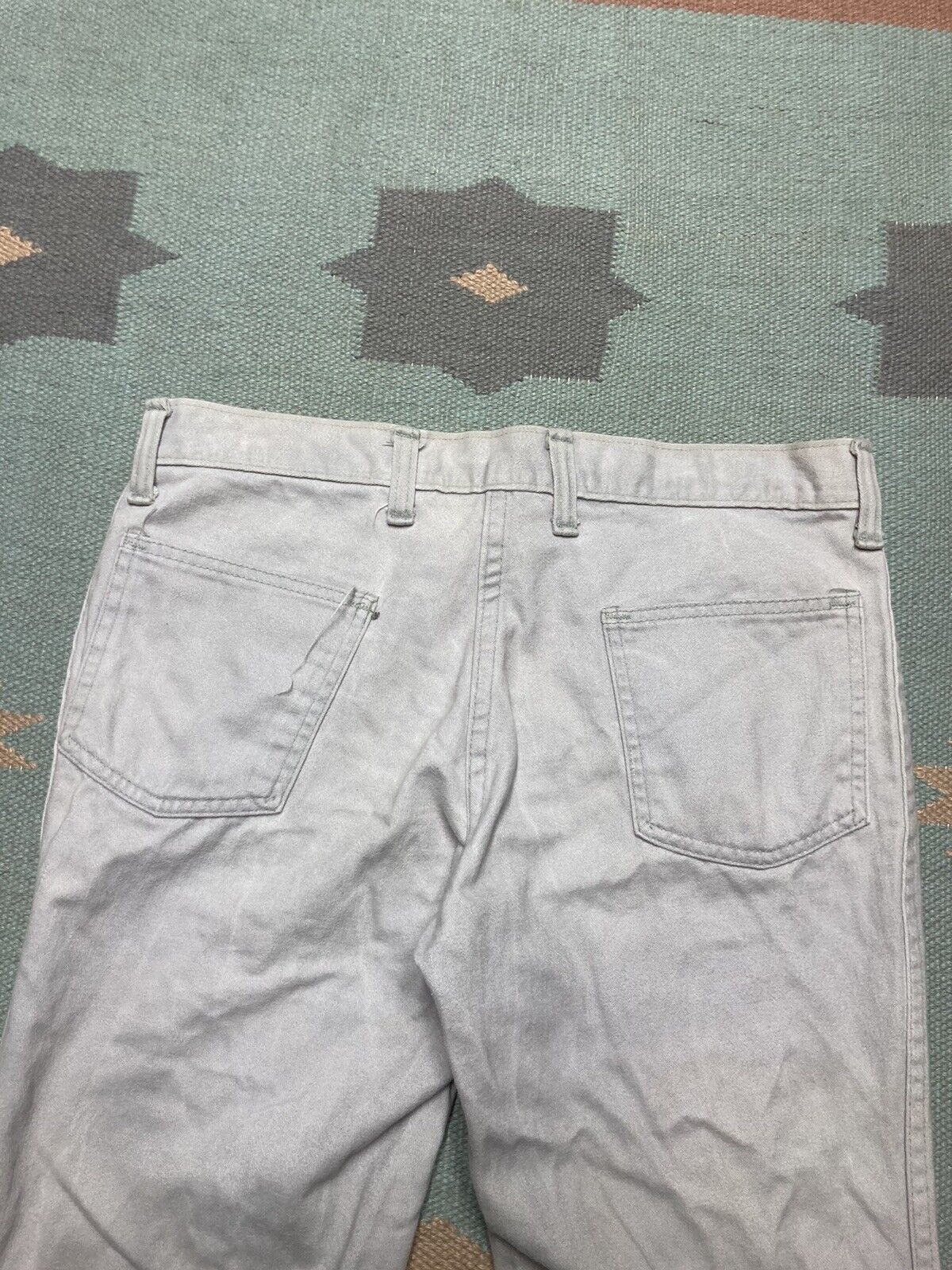 Vintage 70s elephant bell bottom flare pants moleskin Male 31x31 Size US 31 - 3 Thumbnail