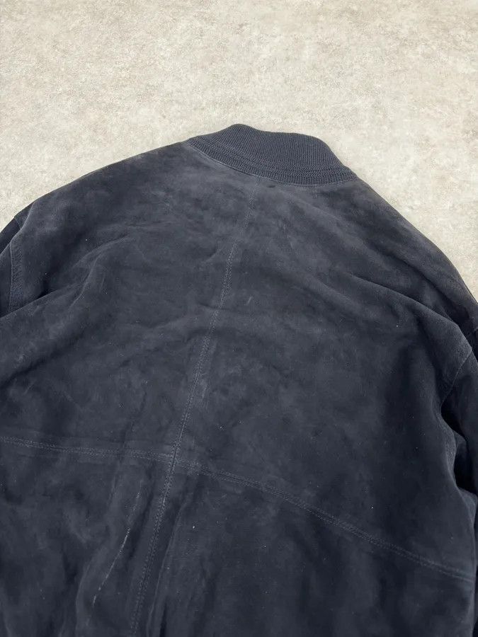 Burberry 2000s Burberry Navy Black Suede Leather Buttoned Classy Jacket Size US M / EU 48-50 / 2 - 6 Thumbnail