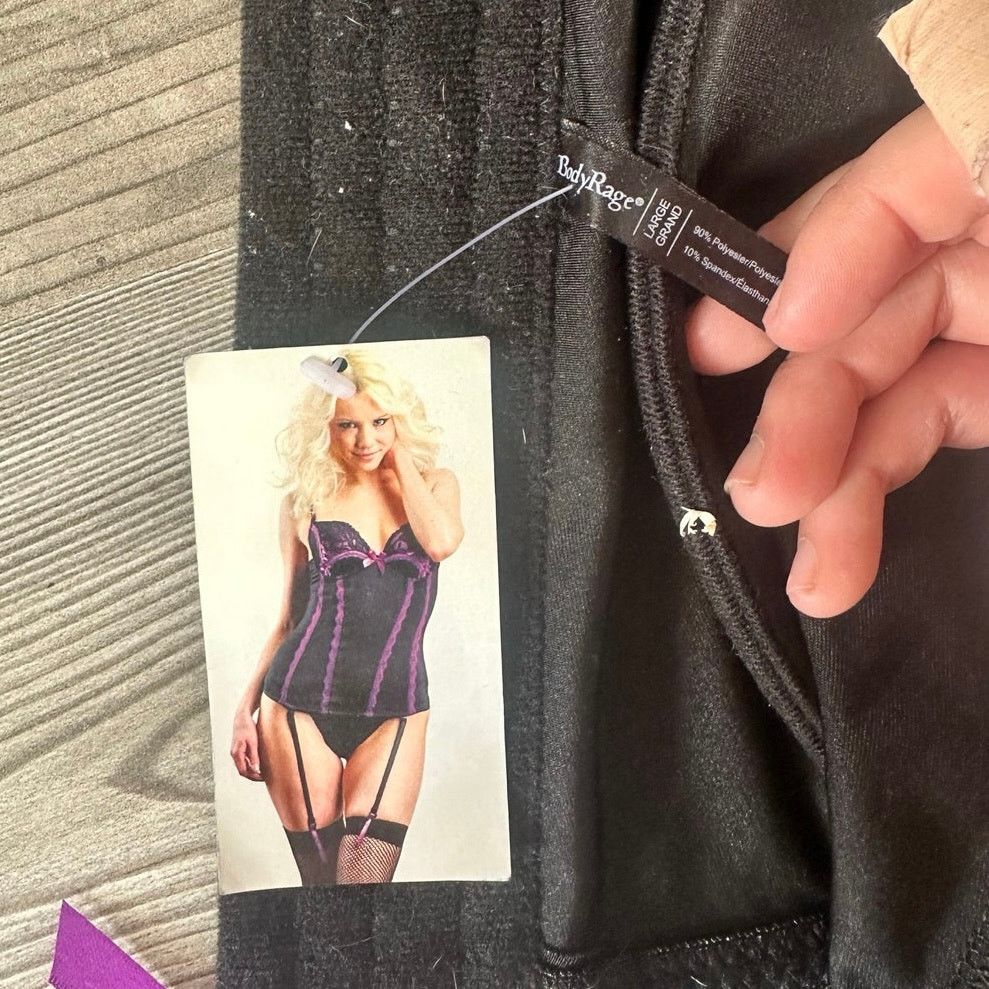 Other body rage purple and black lace corset underwear bra set Size ONE SIZE - 4 Thumbnail
