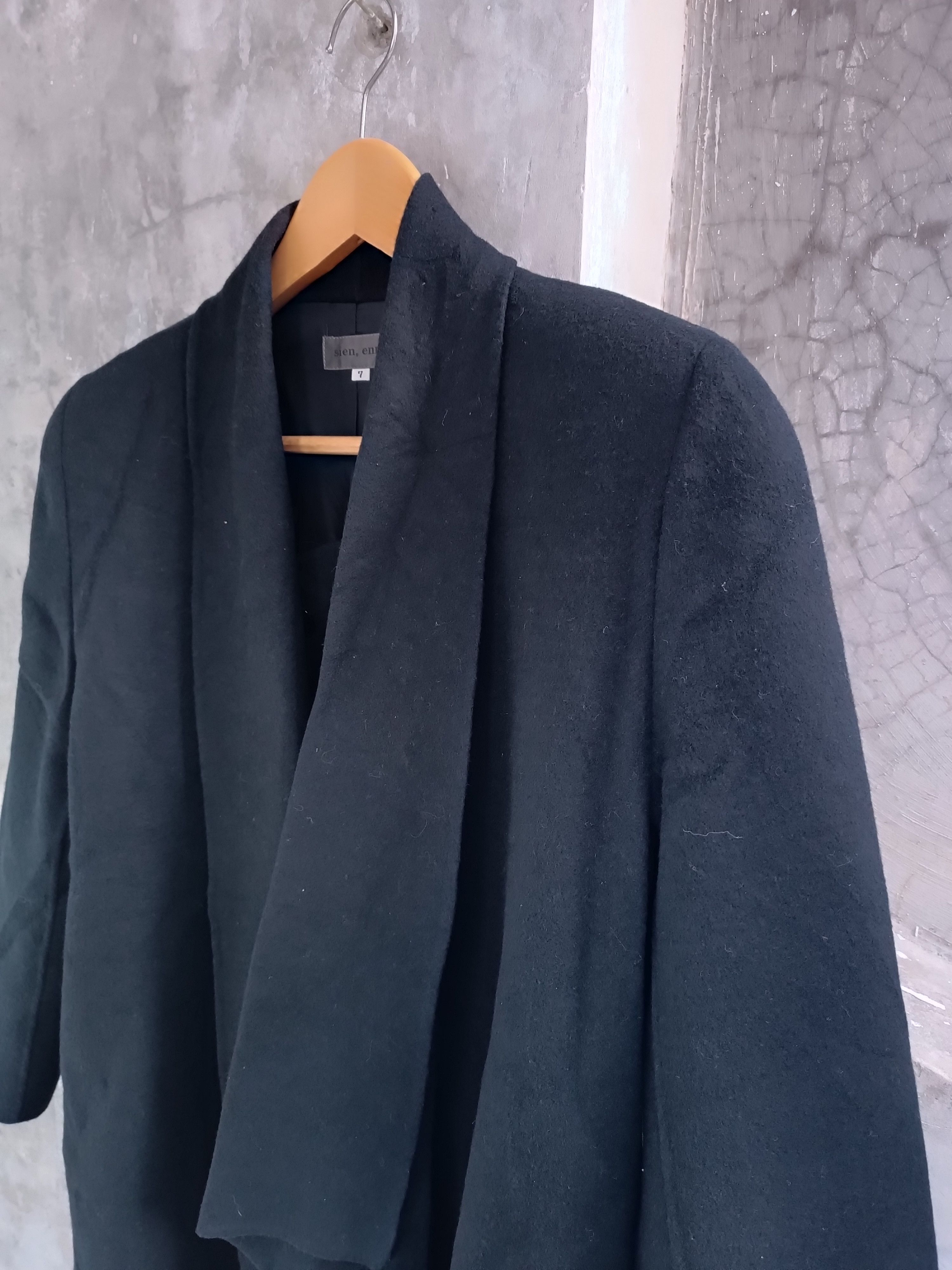 Japanese Brand SIEN, ENNE BLACK WOOL BLAZER WITH UNIQUE FUR SCARF Size M / US 6-8 / IT 42-44 - 8 Thumbnail