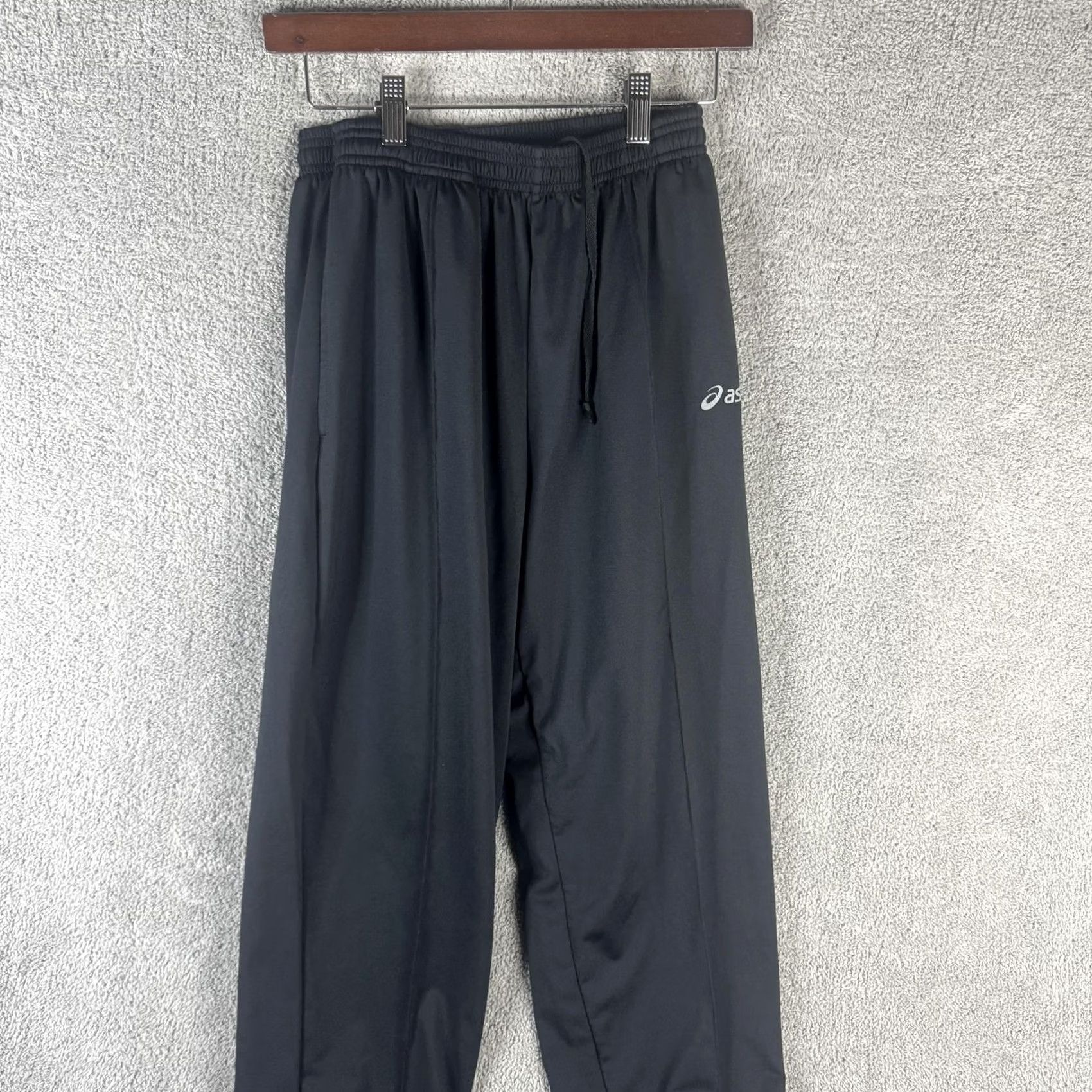 Asics ASICS Track Pants Mens L Black Knit Zip Ankle Tapered Joggers Athletic Pants Size US 33 - 2 Thumbnail