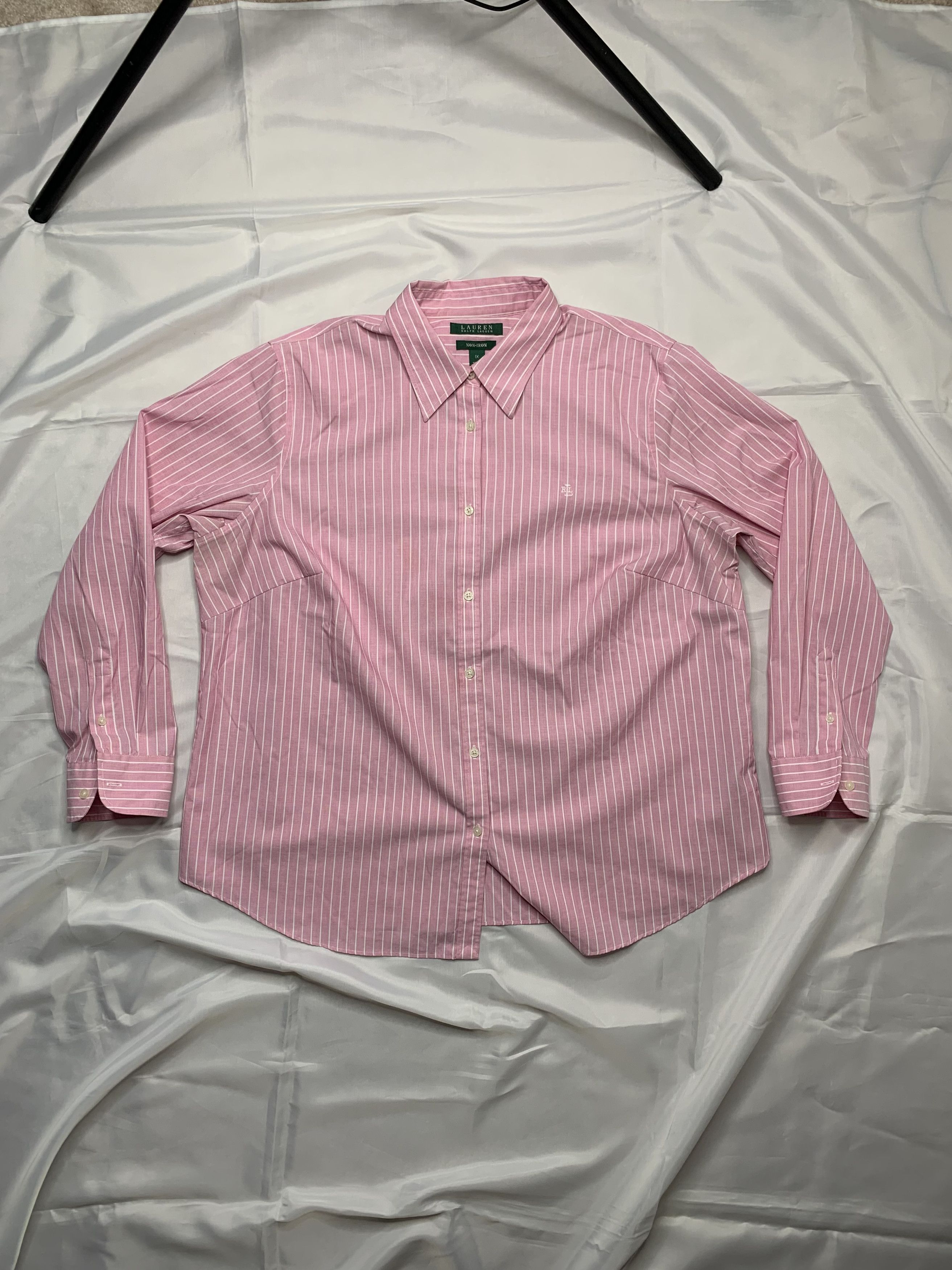 Ralph Lauren Ralph Lauren Women's Pink/White Button Up Size XL / US 12-14 / IT 48-50 - 2 Thumbnail