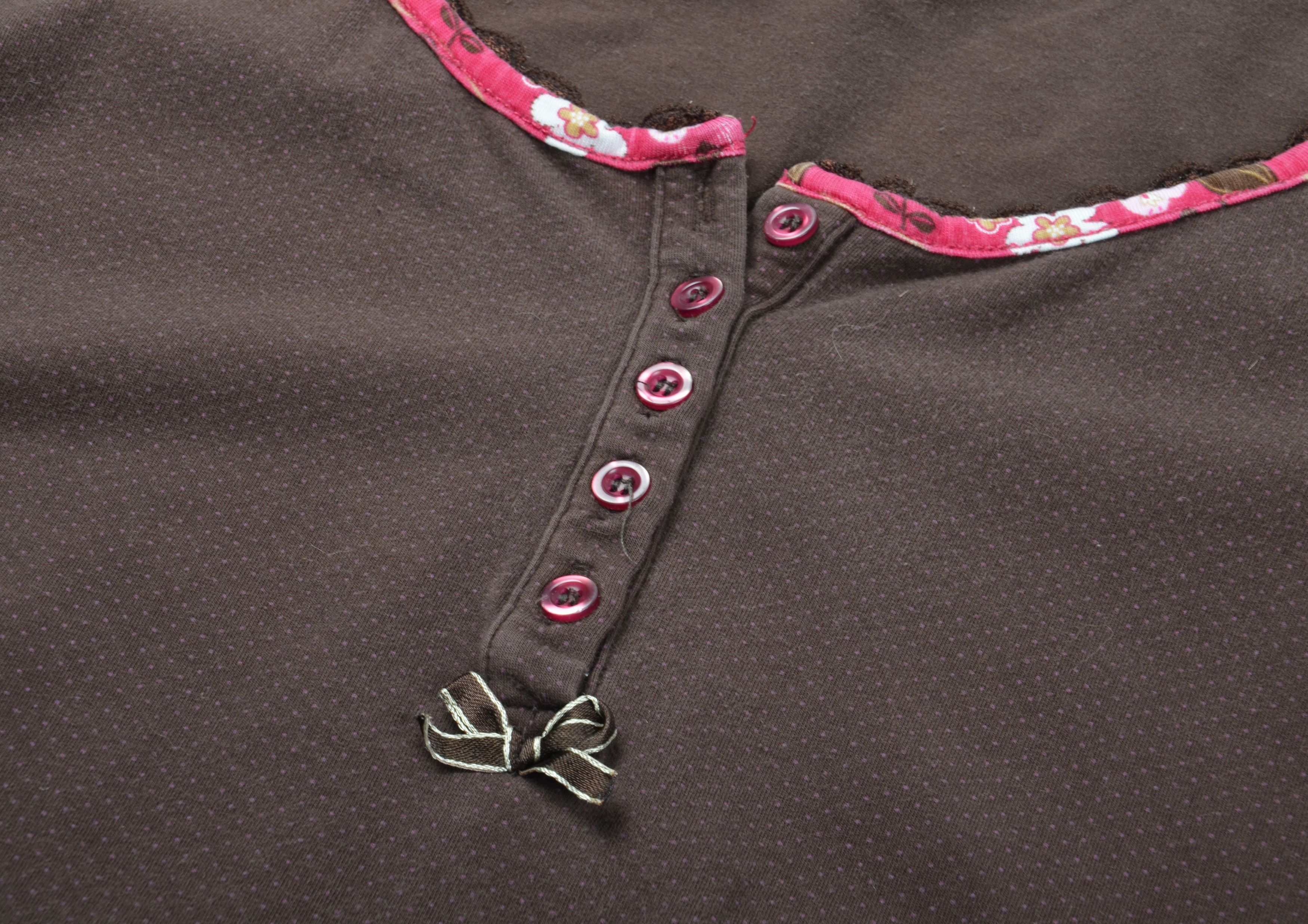 Vintage Vintage Vive Maria Baby Doll Y2K Long Sleeve Henley Top Size L / US 10 / IT 46 - 6 Thumbnail