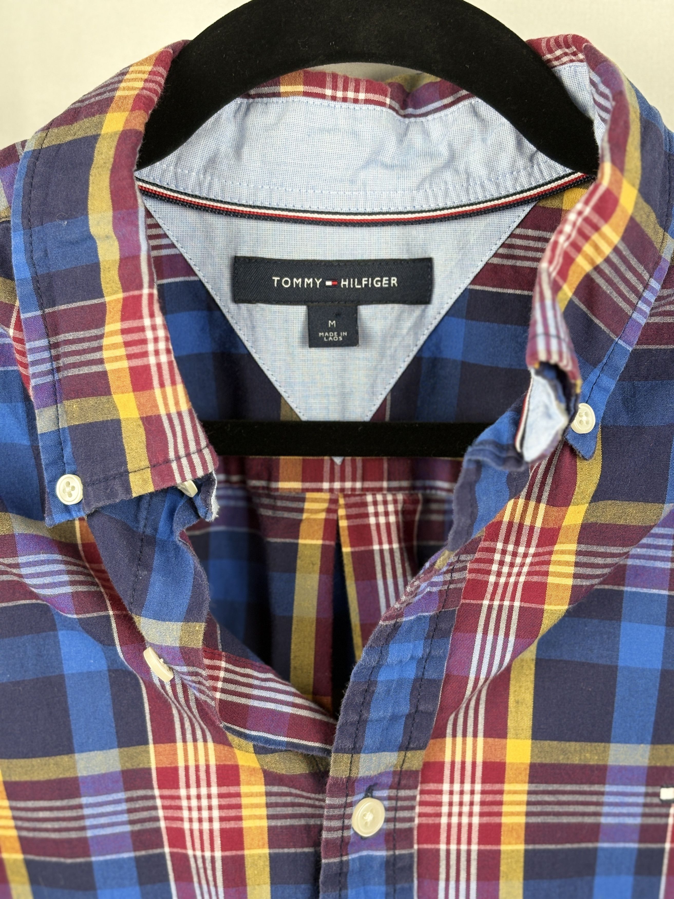 Tommy Hilfiger Tommy Hilfiger Plaid Shirt Medium Red Blue Button Down Size US M / EU 48-50 / 2 - 4 Thumbnail