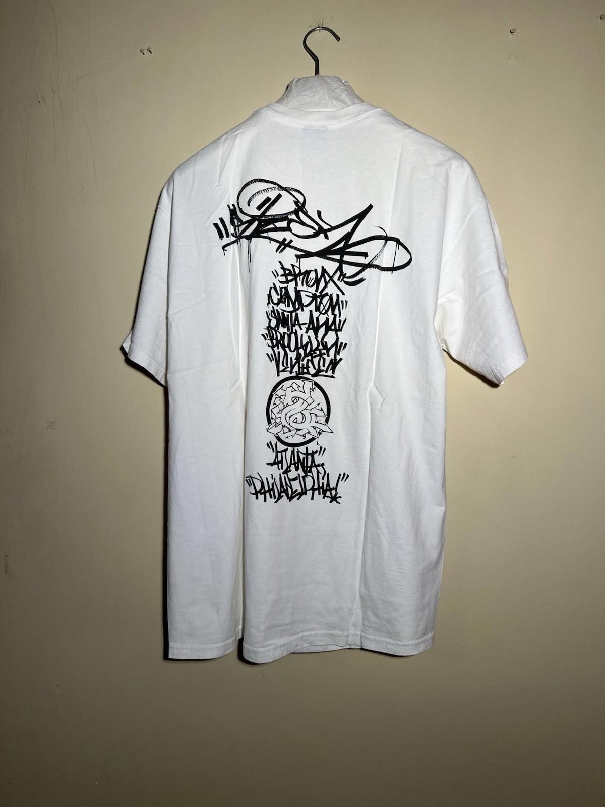 Stussy Vintage Stussy x Slick World Tour Tee Shirt CUSTOMADE Size US XL / EU 56 / 4 - 5 Thumbnail