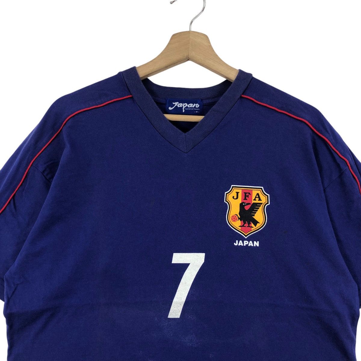Vintage Vintage 90s JAPAN National Team NAKATA 7 Tee Shirt J-League Size US M / EU 48-50 / 2 - 2 Thumbnail