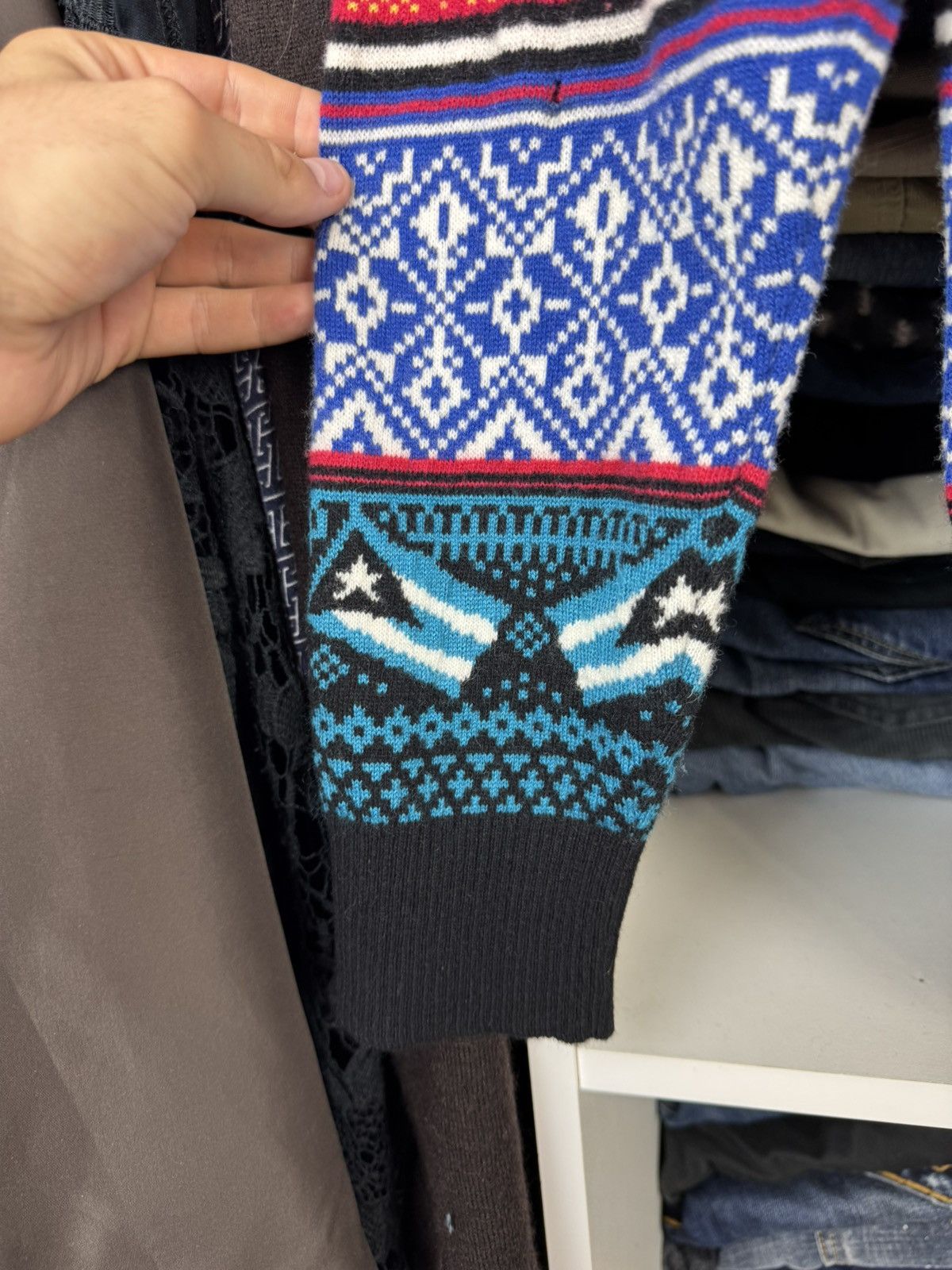 Diesel Diesel Rum Bottles & Tropical Palms Colorful Sweater Size US L / EU 52-54 / 3 - 18 Thumbnail