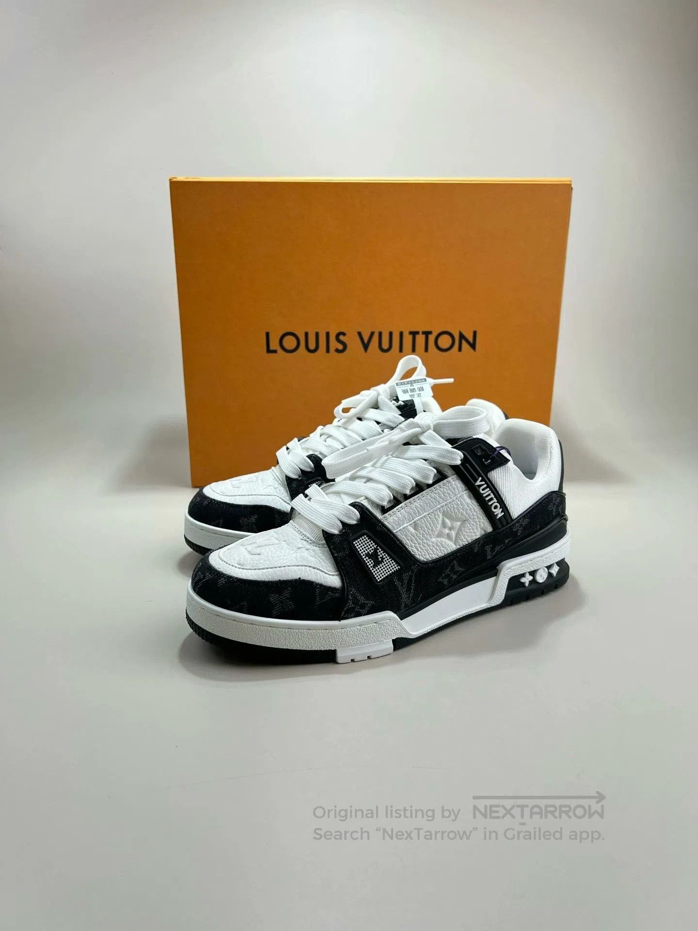 Louis Vuitton louis vuitton lv trainer black white sneakers. Size US 5 / EU 37 - 1 Thumbnail