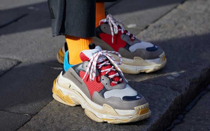 Balenciaga Triple S Balenciaga red blue size 9 US EU 42 Grailed