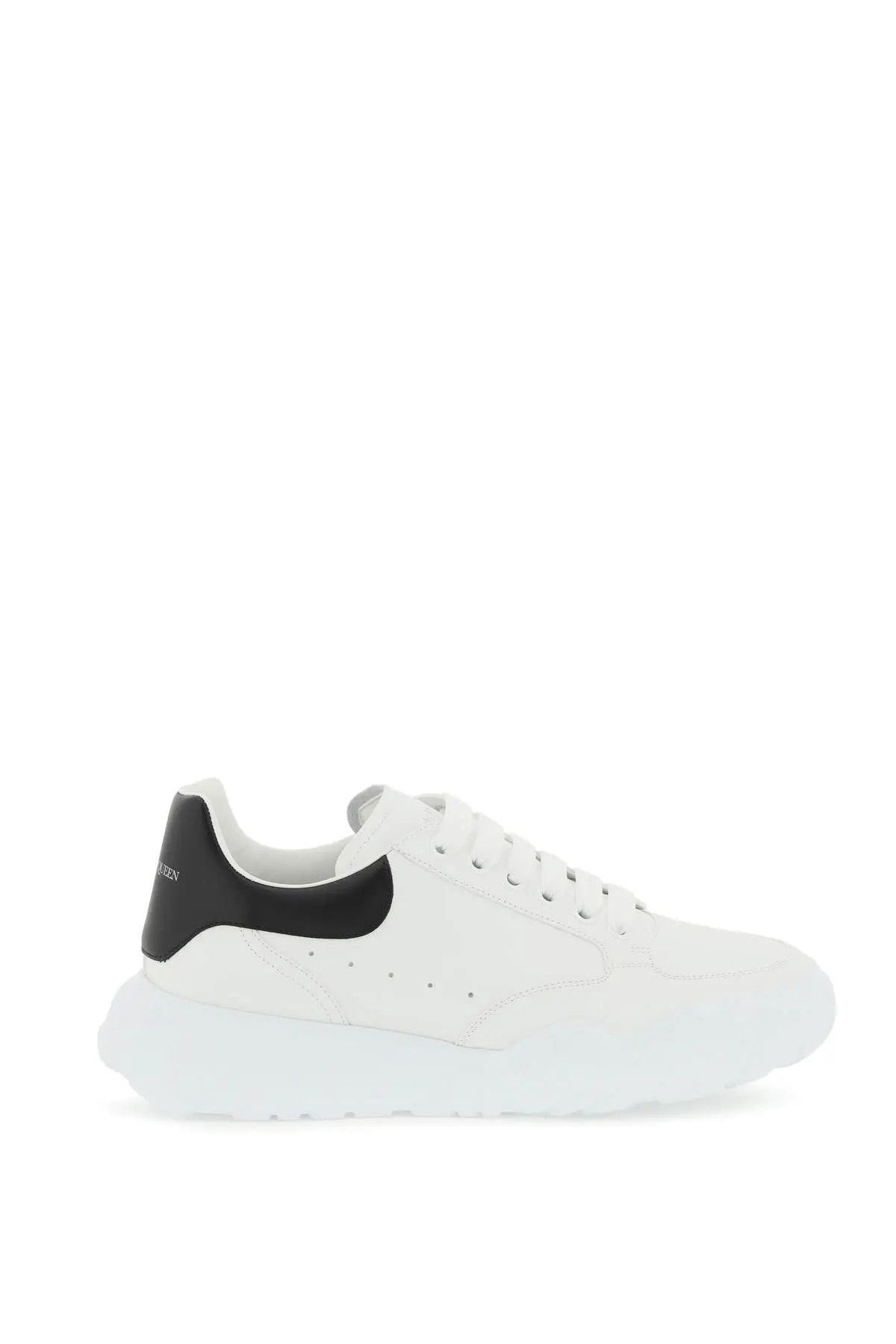 image of Alexander Mcqueen O1S22I1N1223 Oversize Trainer Court Sneakers In White Black, Men's (Size 9)