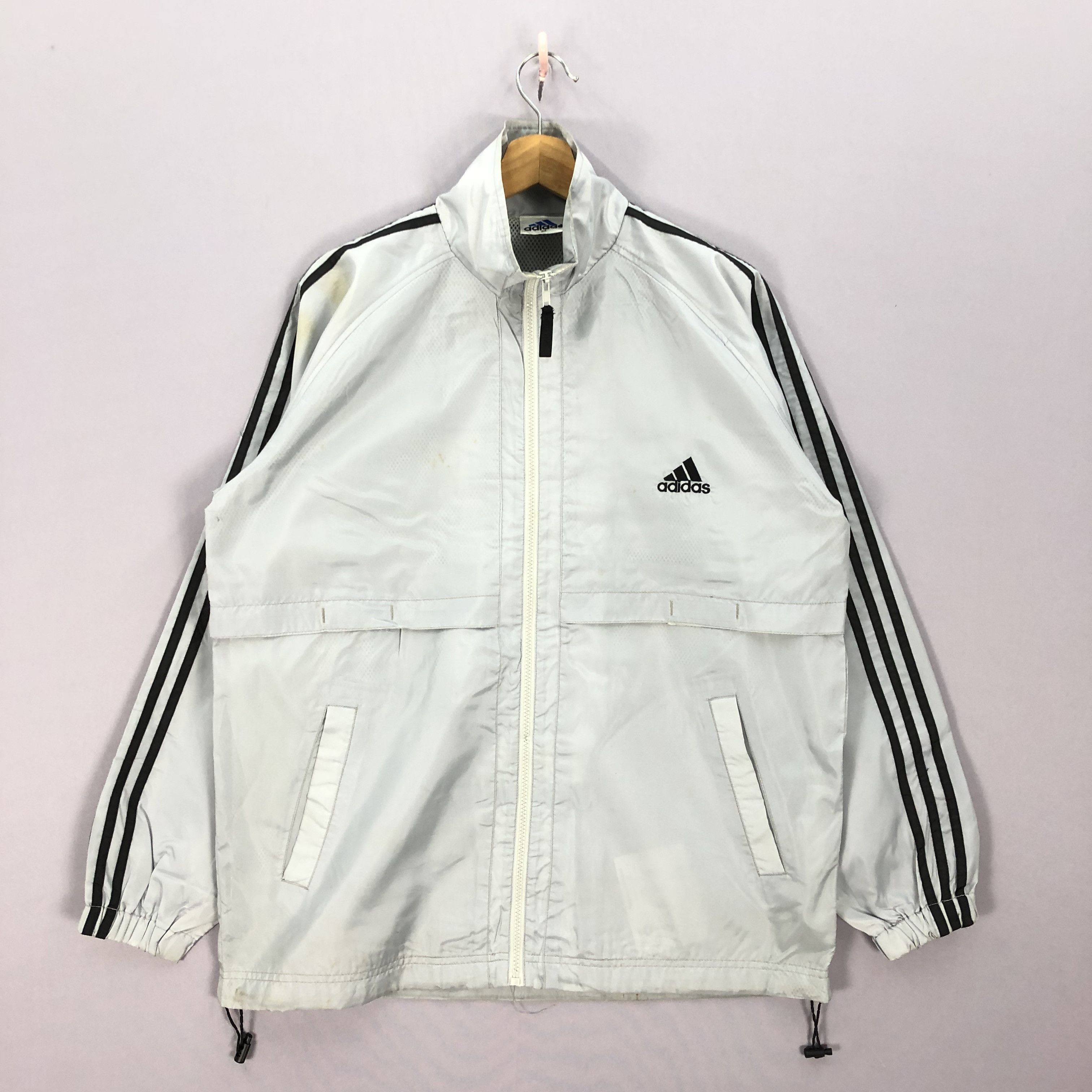 Adidas Streetwear Vintage Vintage Adidas Windbreaker Jacket Dirty Adidas Nylon Jackets Grailed