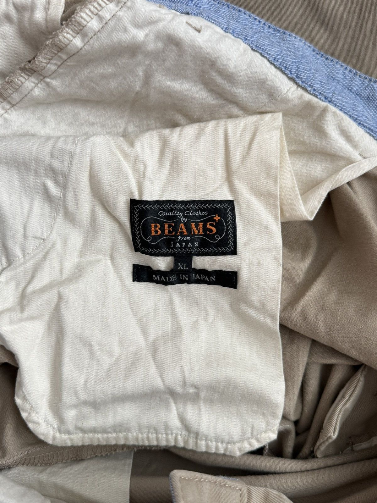Beams Plus Two pleat khaki Size US 33 - 4 Thumbnail