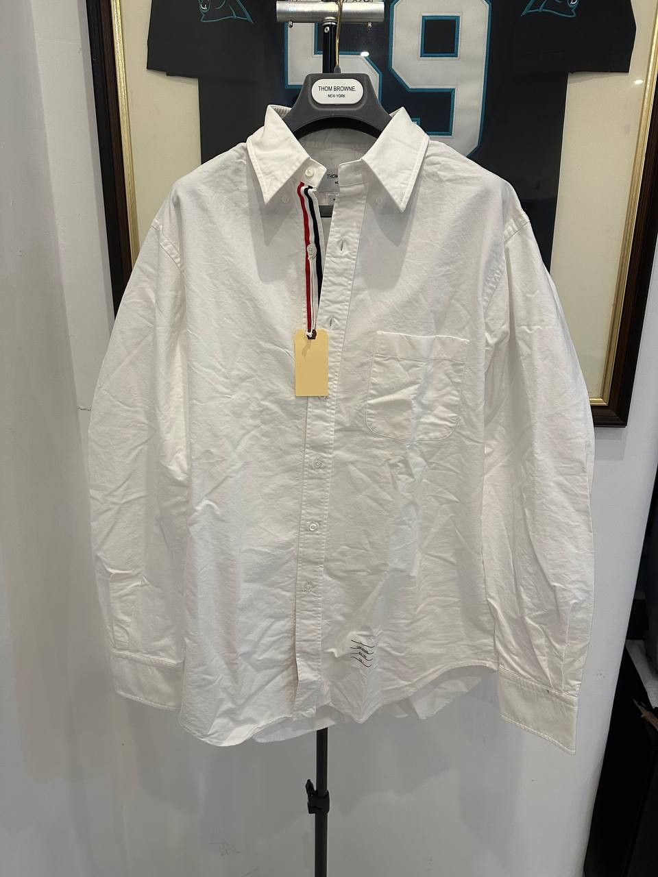 image of Thom Browne Classic Shirt In White, Men's (Size XL)