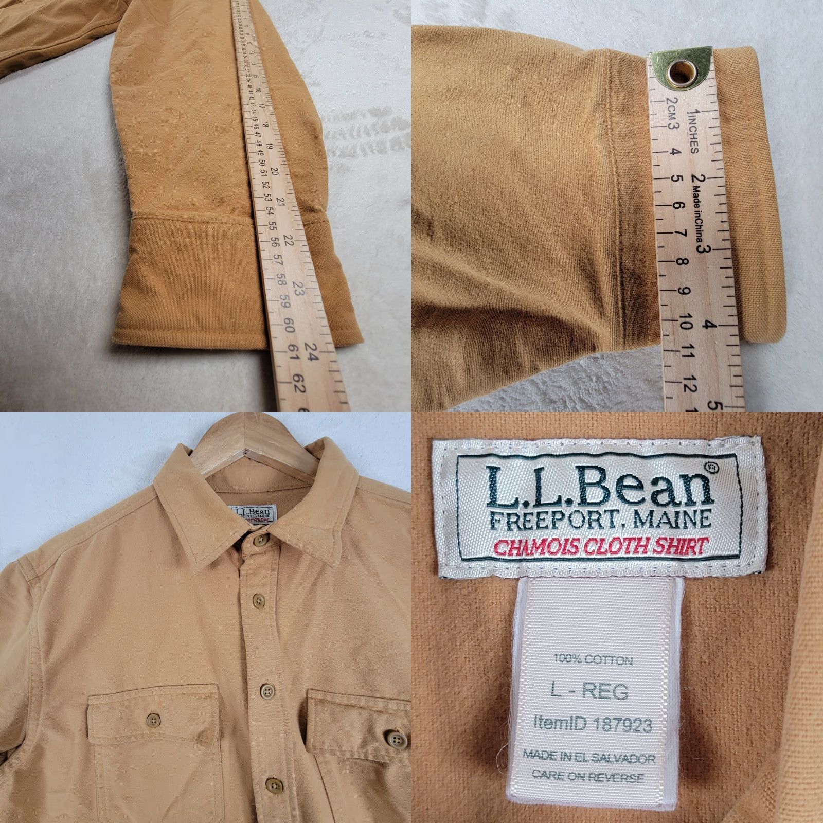 Vintage LLBEAN Workwear Fleece Lined Shirt Jacket Adult Large Tan Brown Shacket Plaid Lined 90s Grunge Retro Casual Workwear Mens Size US L / EU 52-54 / 3 - 9 Thumbnail