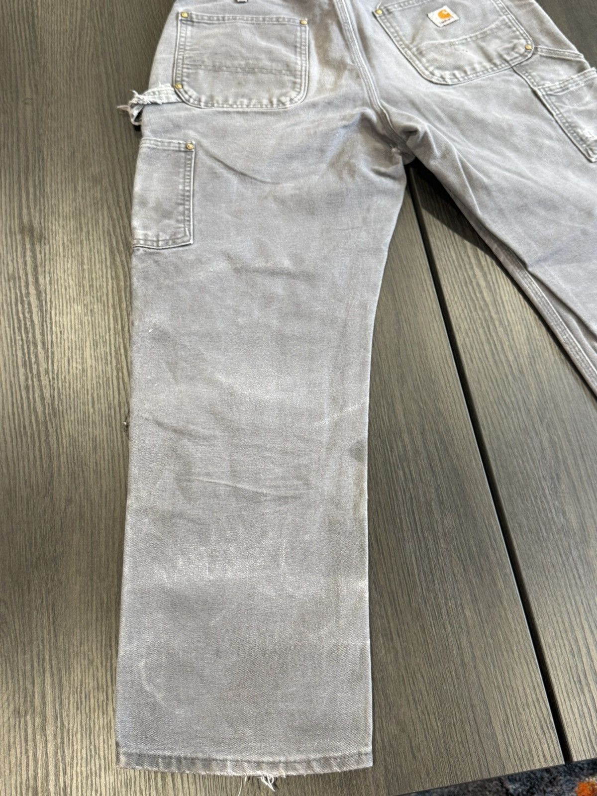 Carhartt Distressed Grey Carhartt Double Knee Work Pants Size US 34 / EU 50 - 6 Thumbnail