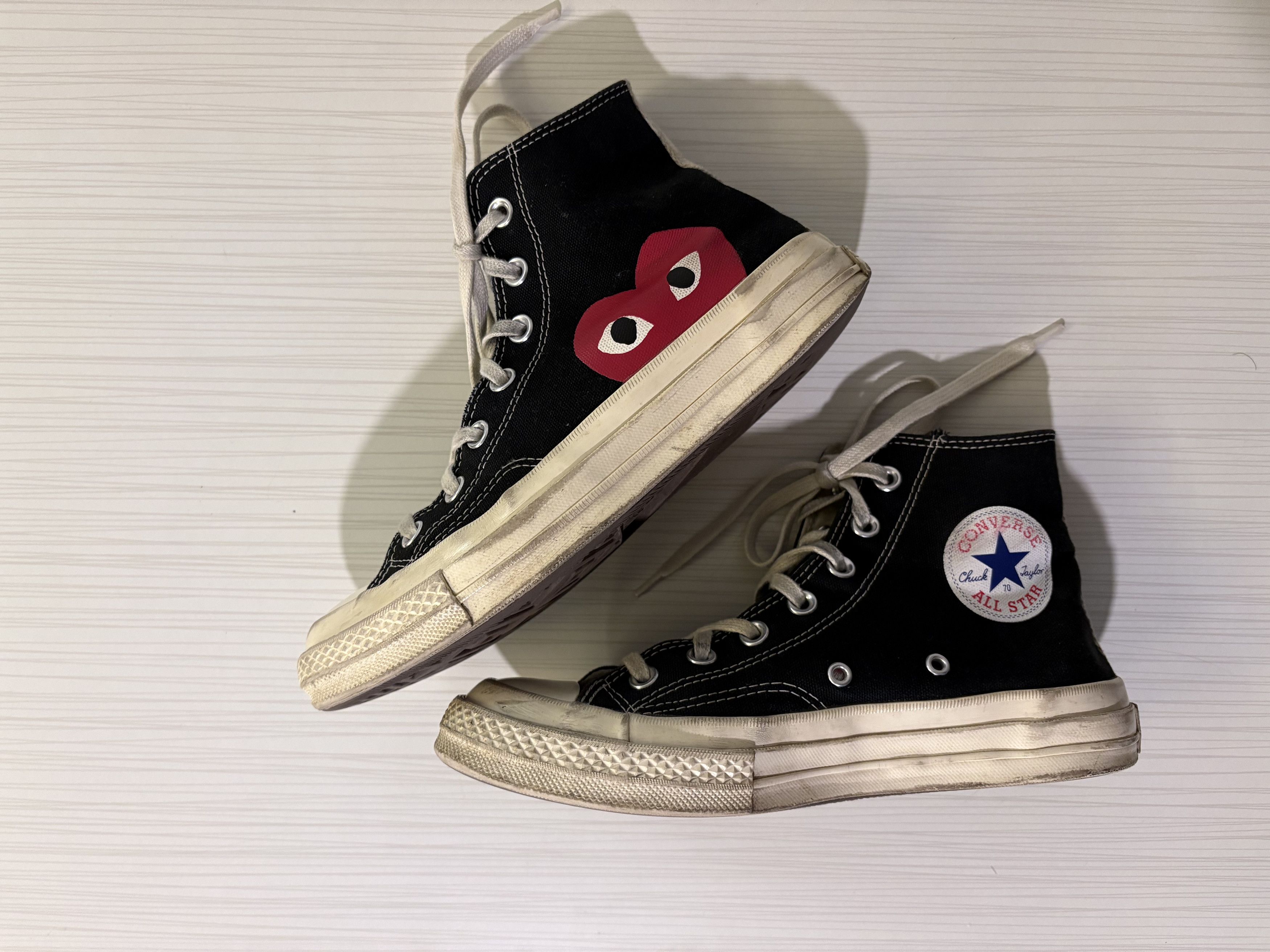 Comme des Garcons PLAY × Converse Converse Comme des Garcons Mid Shoes Sneakers Women's 6 Size US 6 / EU 39 - 1 Thumbnail