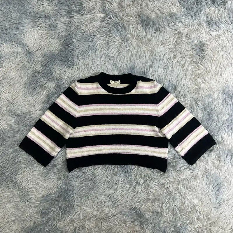 Fendi Striped Knitted Cotton Top for Men 0089