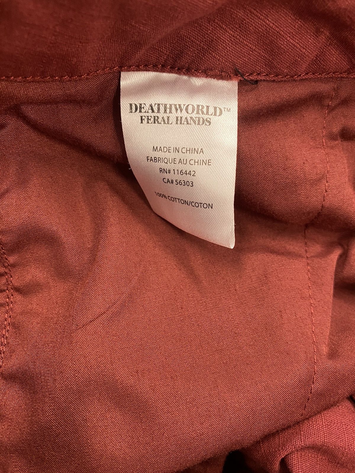 Earl Sweatshirt Deathworld Feral Hands Cargo Pants Maroon sz XL Size US 36 / EU 52 - 3 Thumbnail