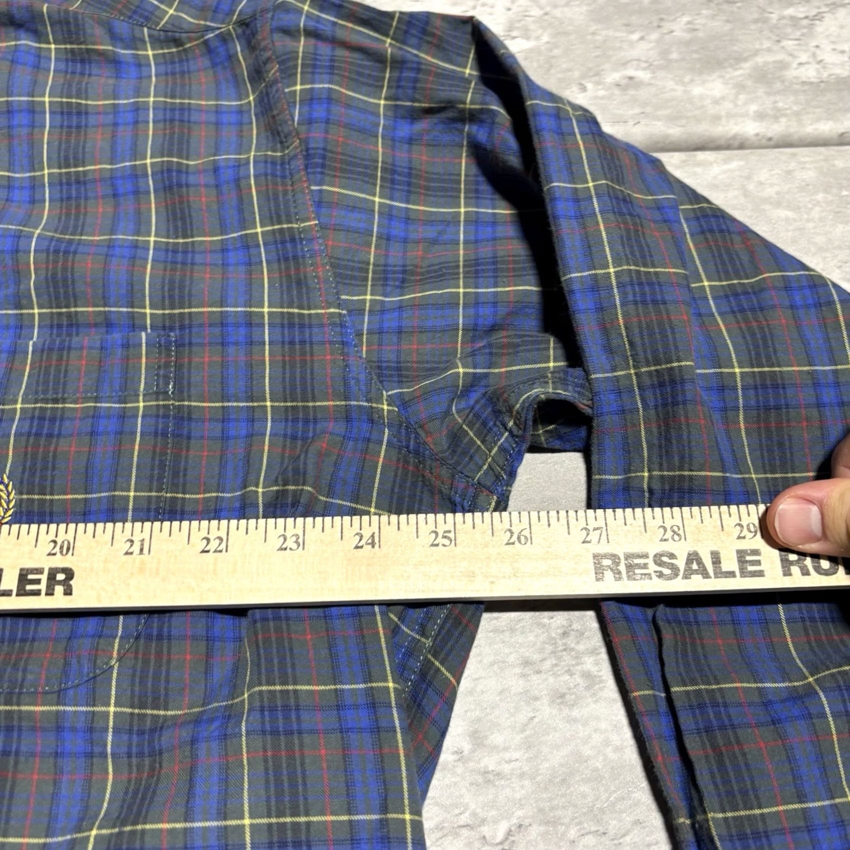 Vintage Cinch Button-Down Shirt Mens Large Blue Green Plaid Long Sleeve Western Cowboy Size US L / EU 52-54 / 3 - 3 Thumbnail