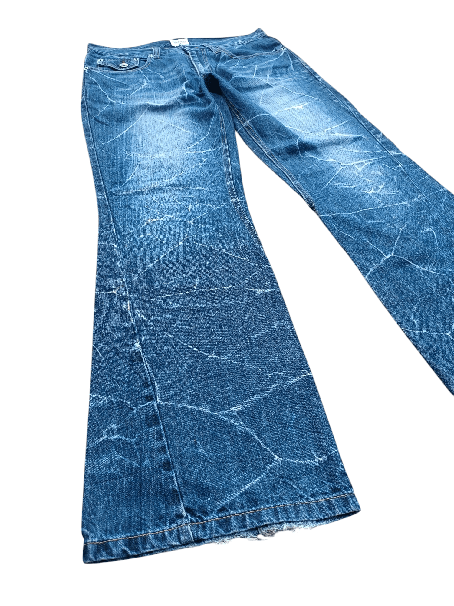 Japanese Brand FLARED 💥 JAPANESE BRAND NYLAUS ANGEL WING EMBROIDERY DENIM Size US 32 / EU 48 - 1 Thumbnail
