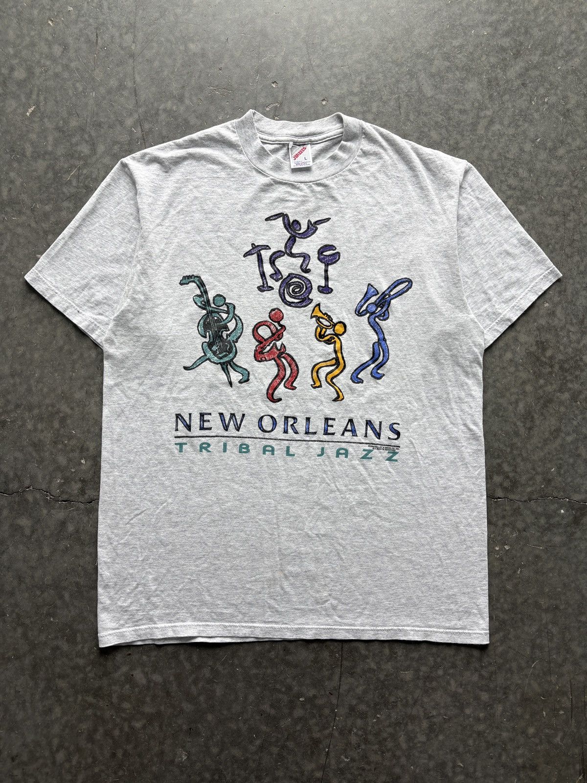 Vintage Vintage 90s New Orleans Jazz Graphic Tee Size US L / EU 52-54 / 3 - 1 Thumbnail
