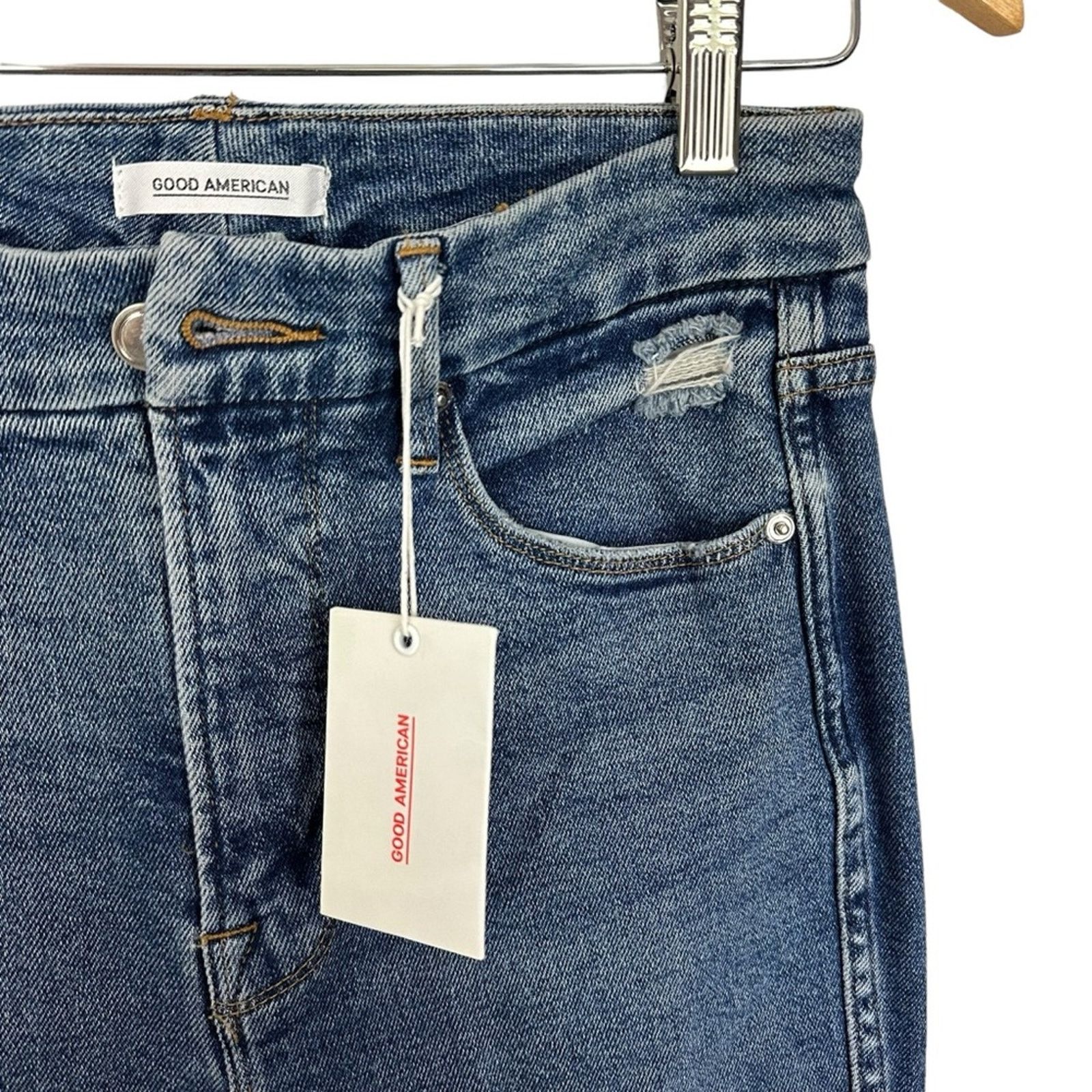 Good American NWT Good American Good Curve High Rise Skinny Jeans 6/28 Size 28" / US 6 / IT 42 - 10 Thumbnail