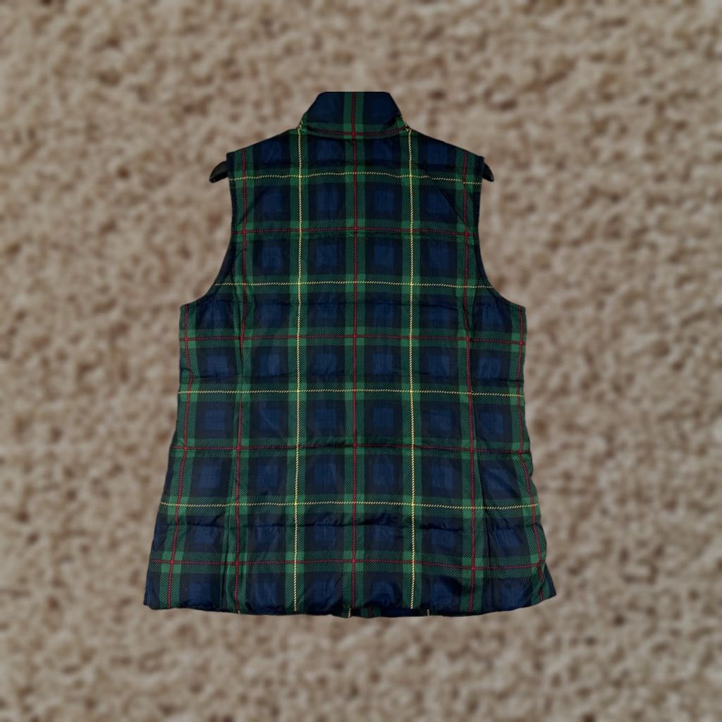 J. Jill J Jill Vest Shirt Womens Small Blue Plaid Insulated Down Mock Neck Zip Button Up Casual Fall Spring Mens Women Size S / US 4 / IT 40 - 1 Thumbnail