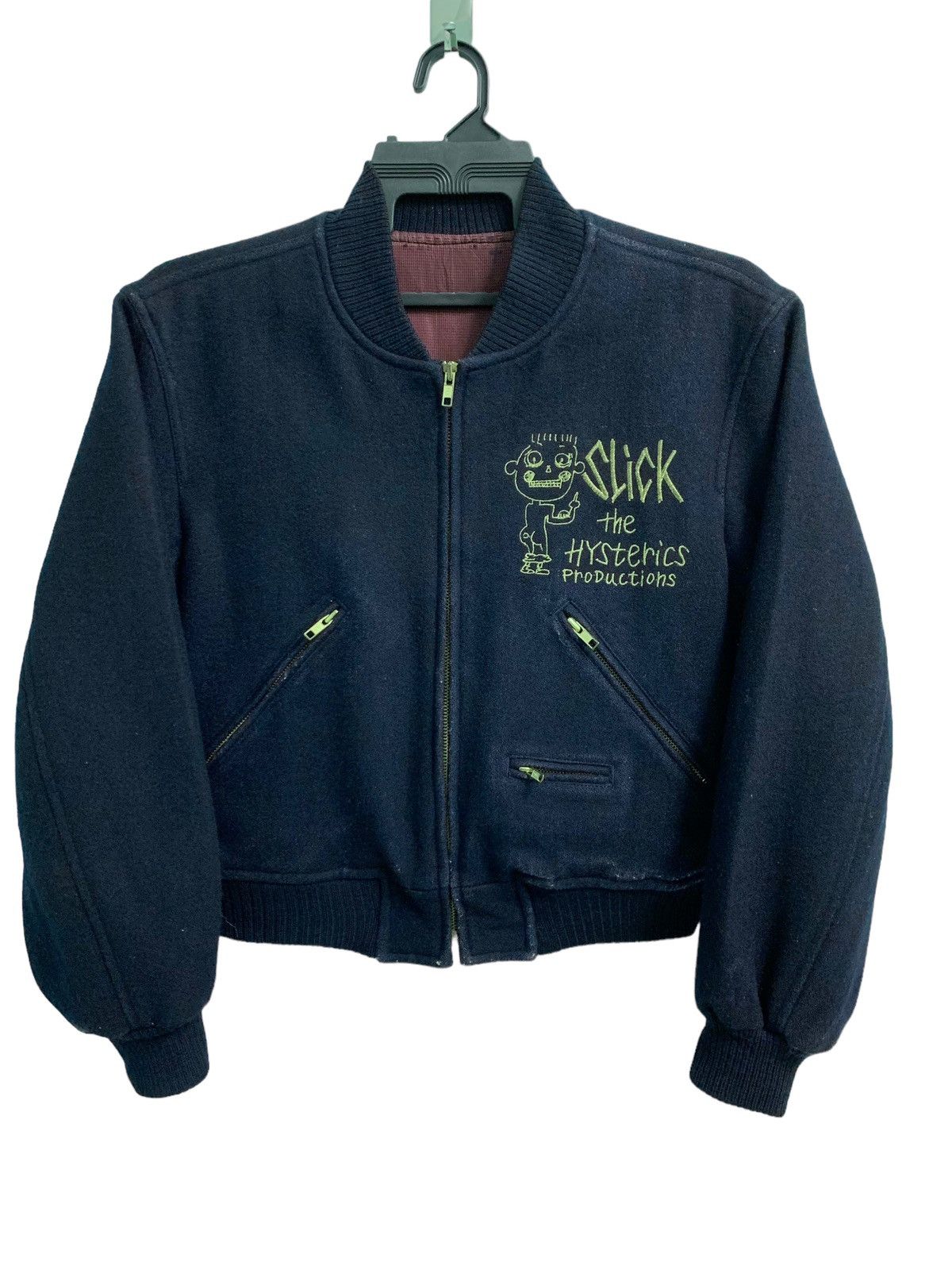 Hysteric Glamour 🔥 Vintage 90s Hysterics Glamour Bomber Wool Jacket Size US S / EU 44-46 / 1 - 3 Thumbnail