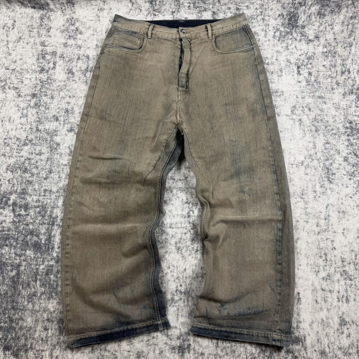 Rick Owens Rick Owens DRKSHW Geth Cut Baggy ‘Mineral Pearl’ Jeans Size US 36 / EU 52 - 1 Thumbnail
