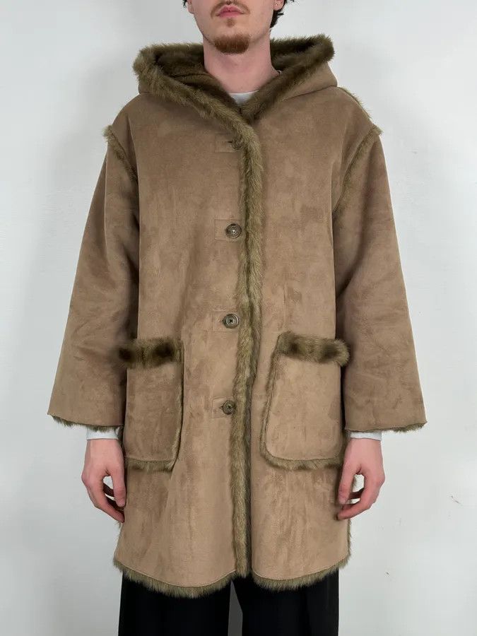 Balmain 1990s Balmain Beige Faux Fur Reversible Coat Size US M / EU 48-50 / 2 - 4 Thumbnail