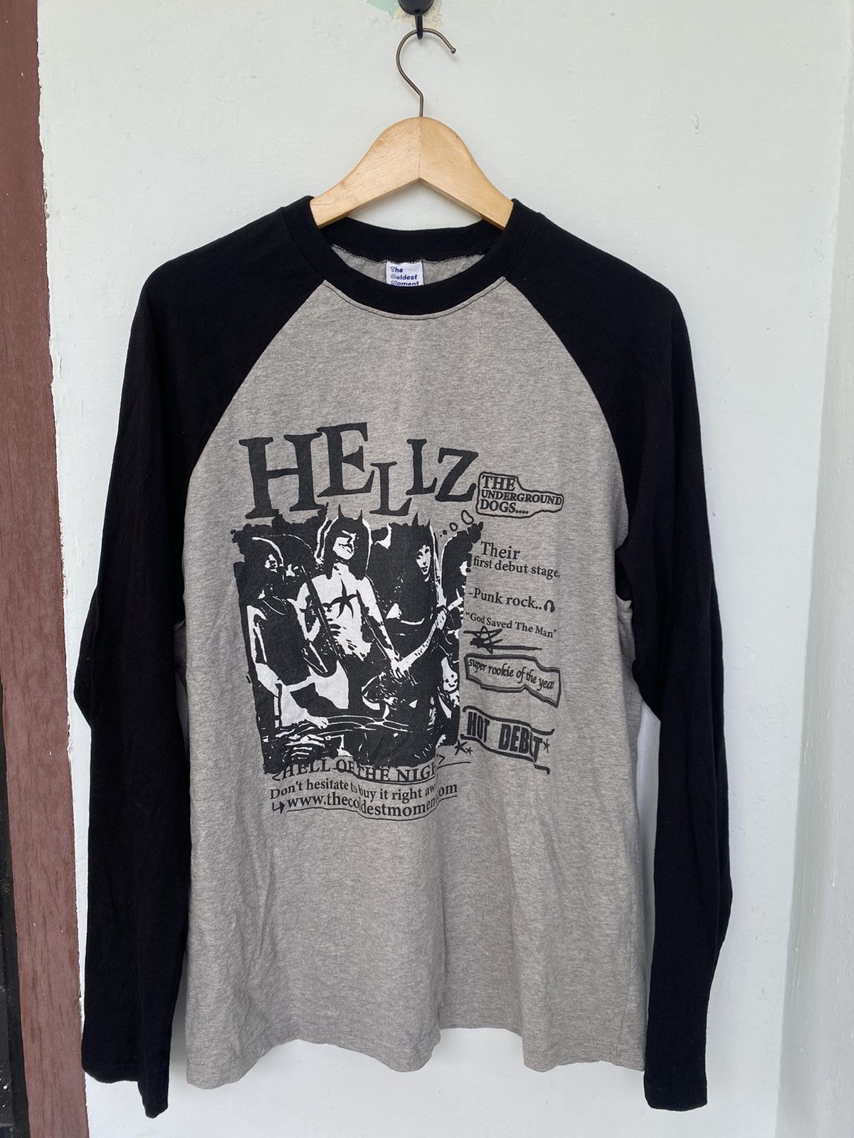 ◆THE COLDEST MOMENT TCM hellz raglan long sleeve/2色◆ COLDEST long ◆THE MOMENT hellz TCM raglan sleeve/2色◆