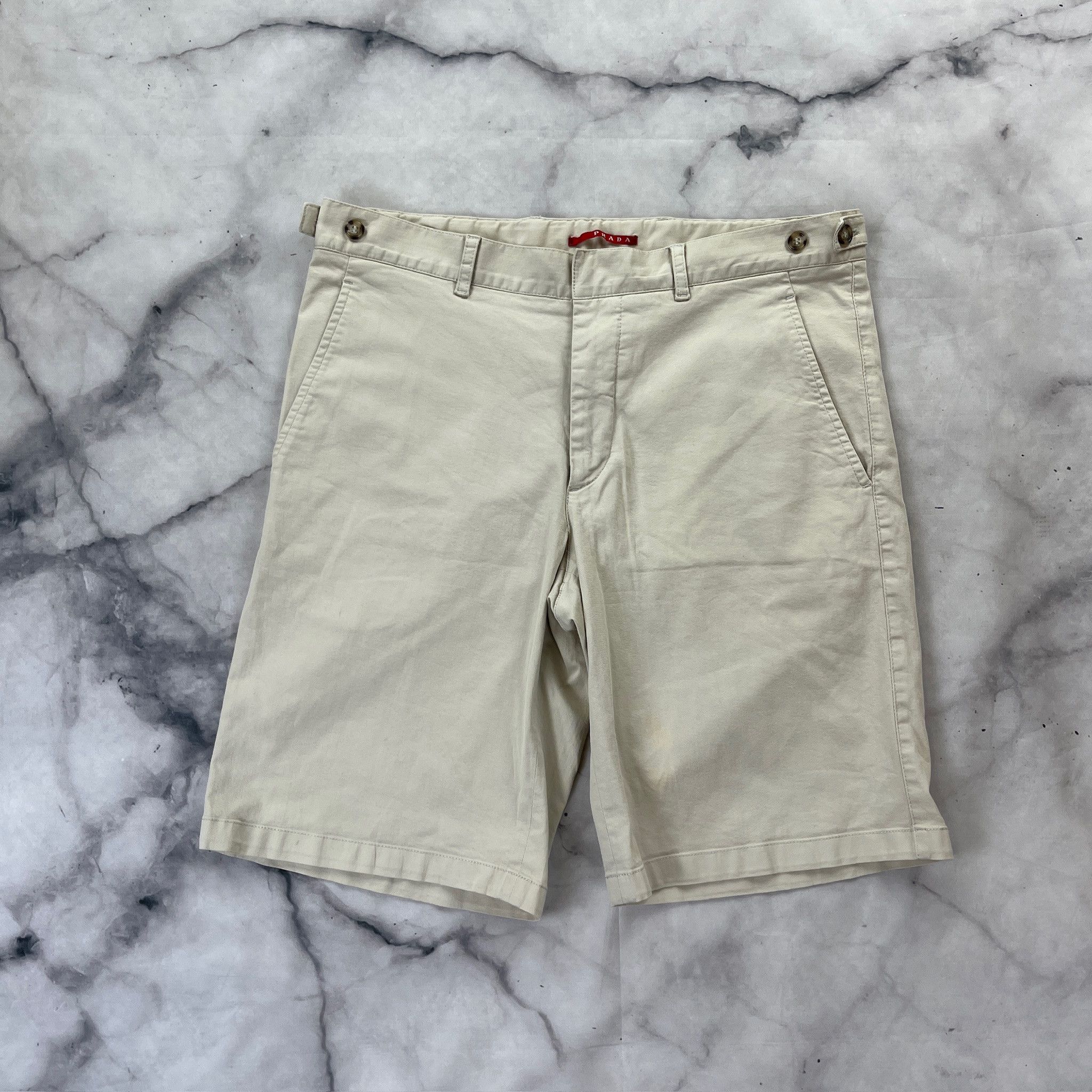 Prada Prada Beige Cotton Shorts - Size 50 IT / 34 | Grailed