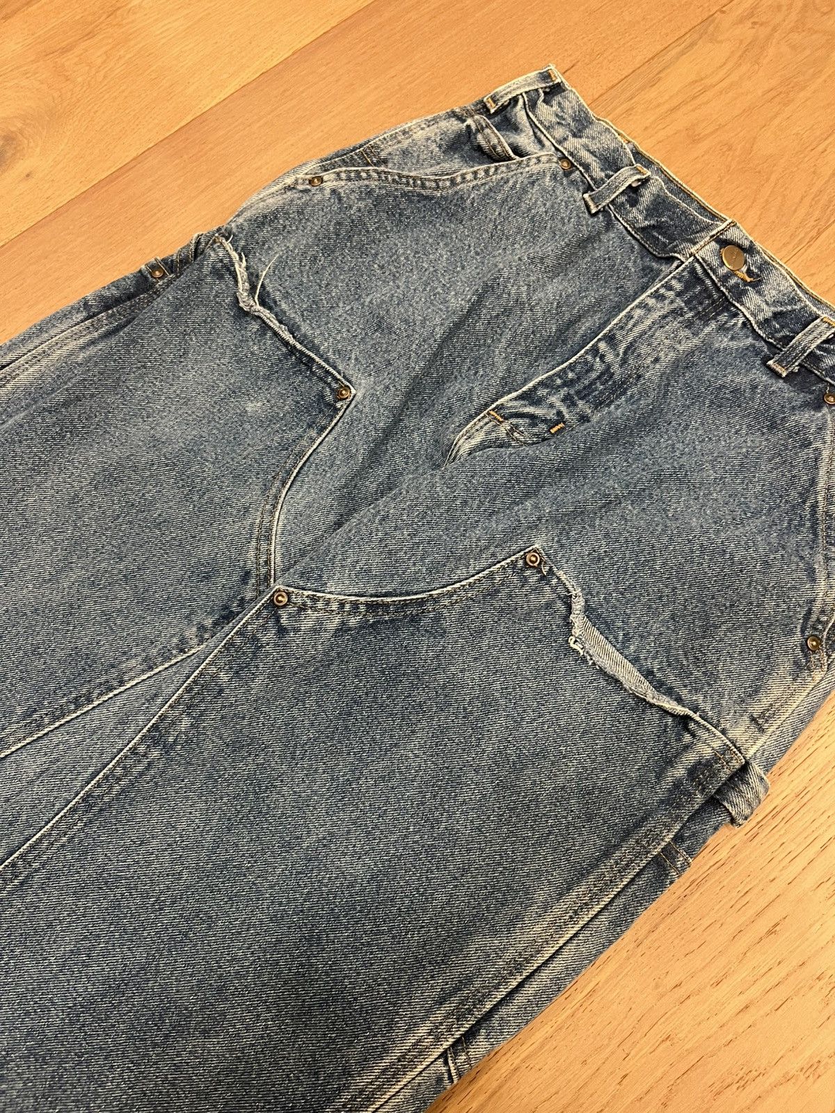 Carhartt × Vintage Carhartt double knees blue Size US 33 - 2 Thumbnail