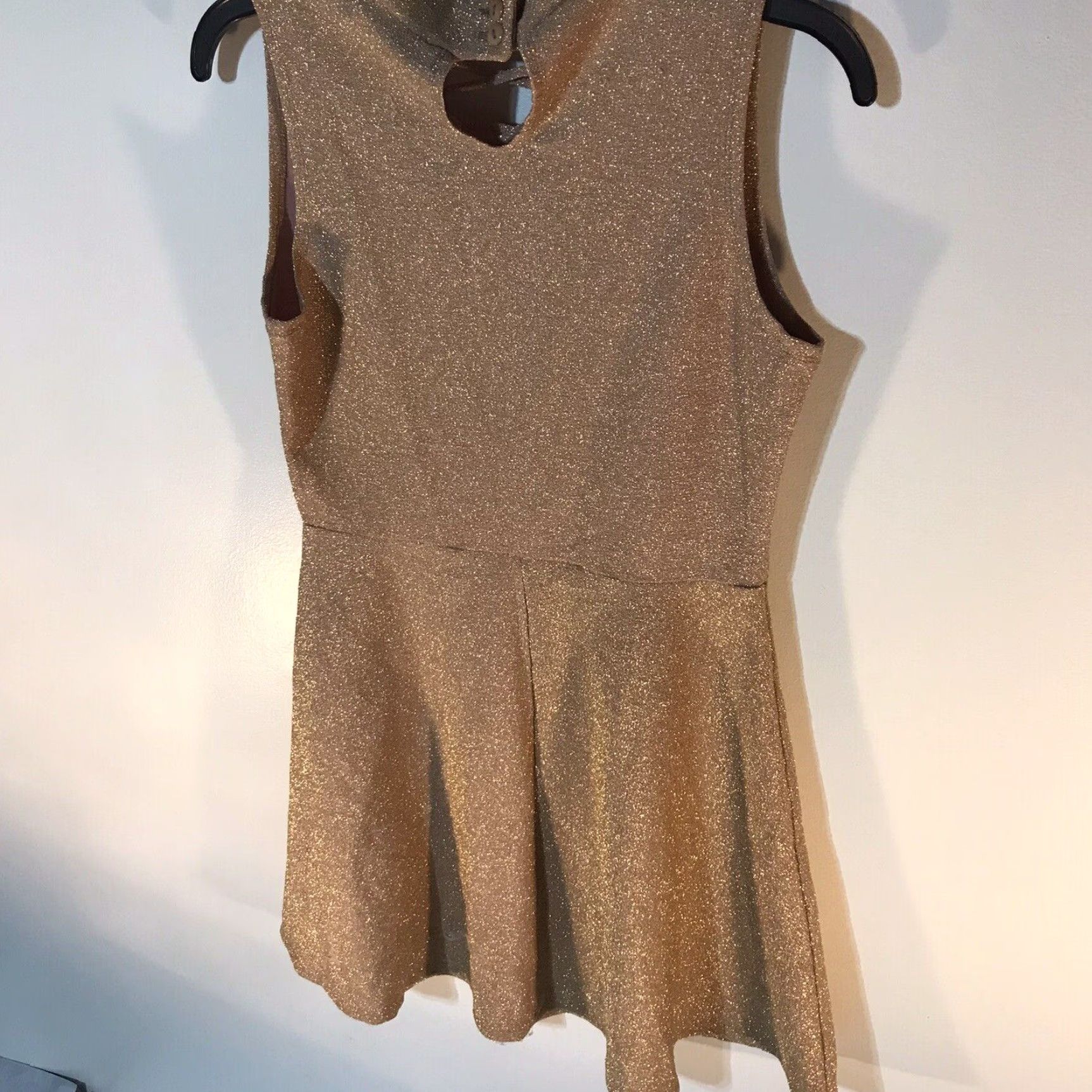 Vintage VINTAGE Adam Levine Gold Sleeveless Dress Womens Size M Above Knee Formal Party 90s Glitter Lurex Size M / US 6-8 / IT 42-44 - 4 Thumbnail
