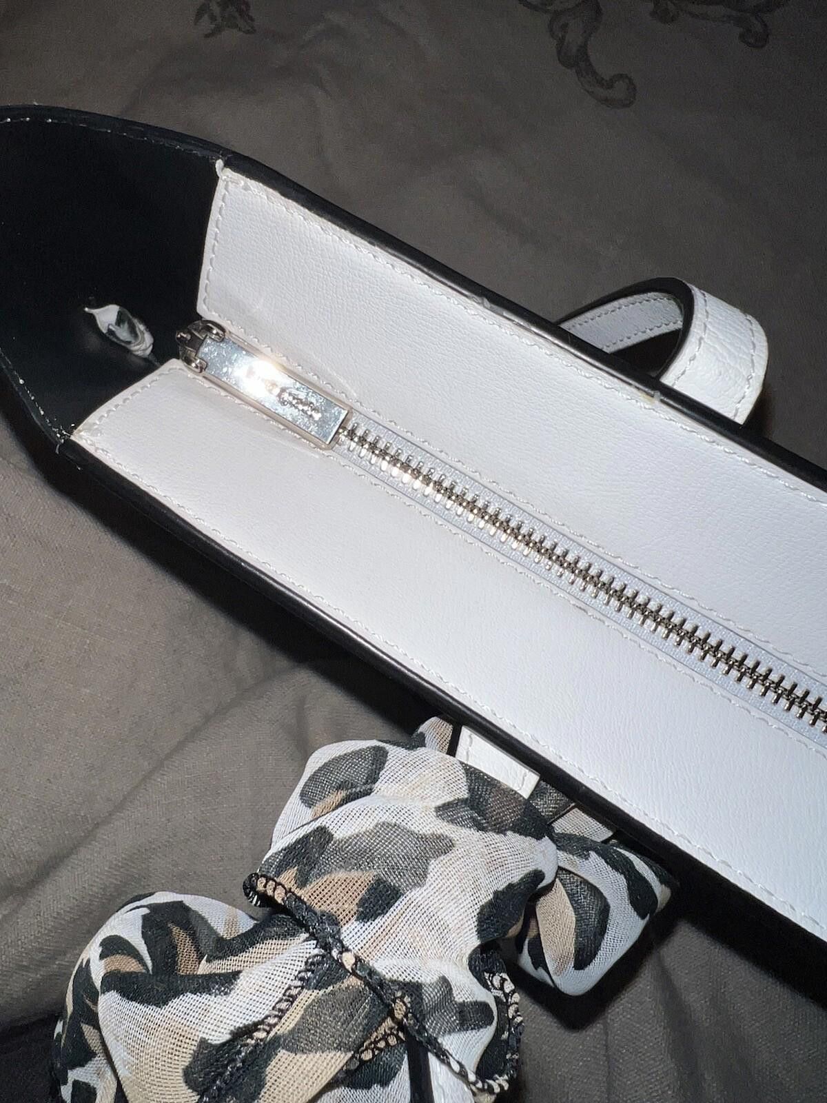Kate Spade Kate Spade White Leather Handbag Purse Tote Bag w/ Scarf Size ONE SIZE - 11 Thumbnail