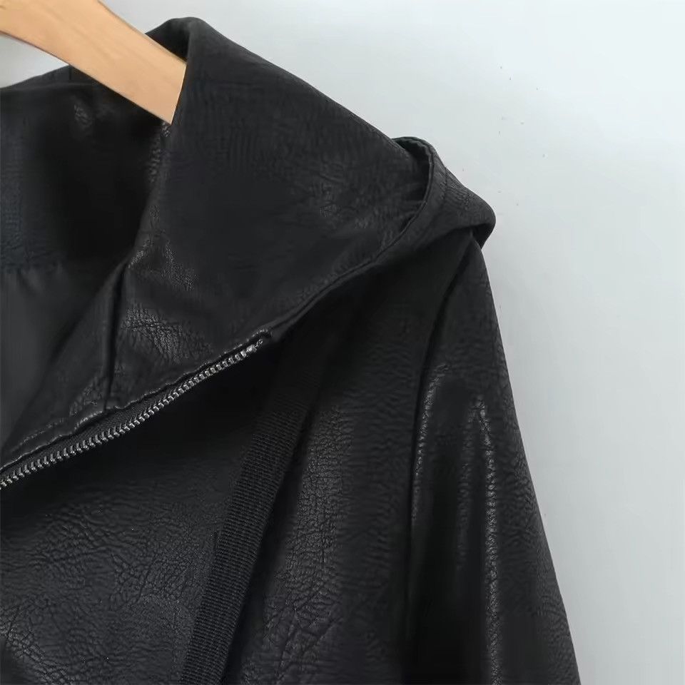Other casual hooded pu leather jacket Size L / US 10 / IT 46 - 4 Thumbnail