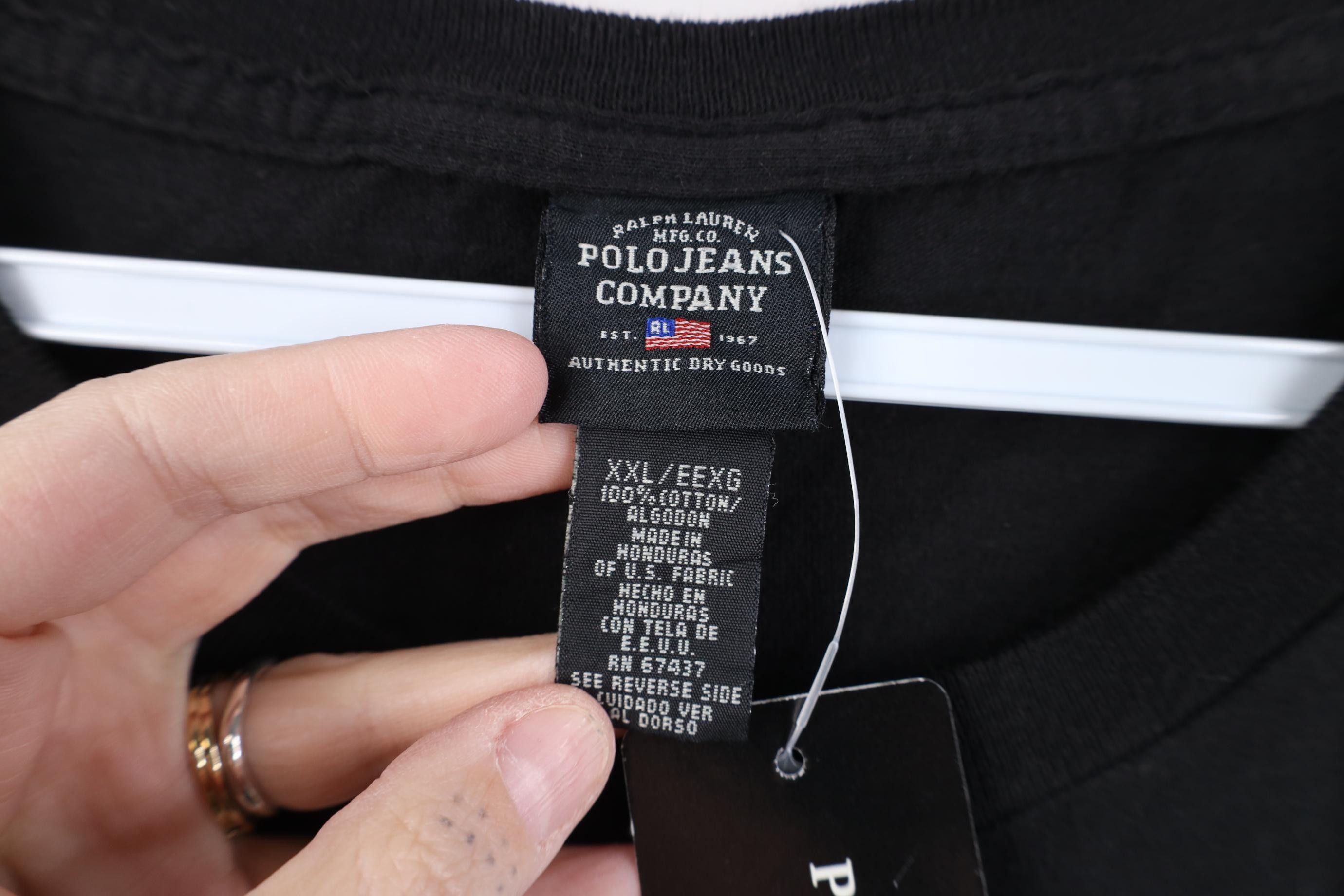 Polo Ralph Lauren Deadstock Vintage 90s Ralph Lauren Monogram T-Shirt Cotton Size US XXL / EU 58 / 5 - 8 Thumbnail