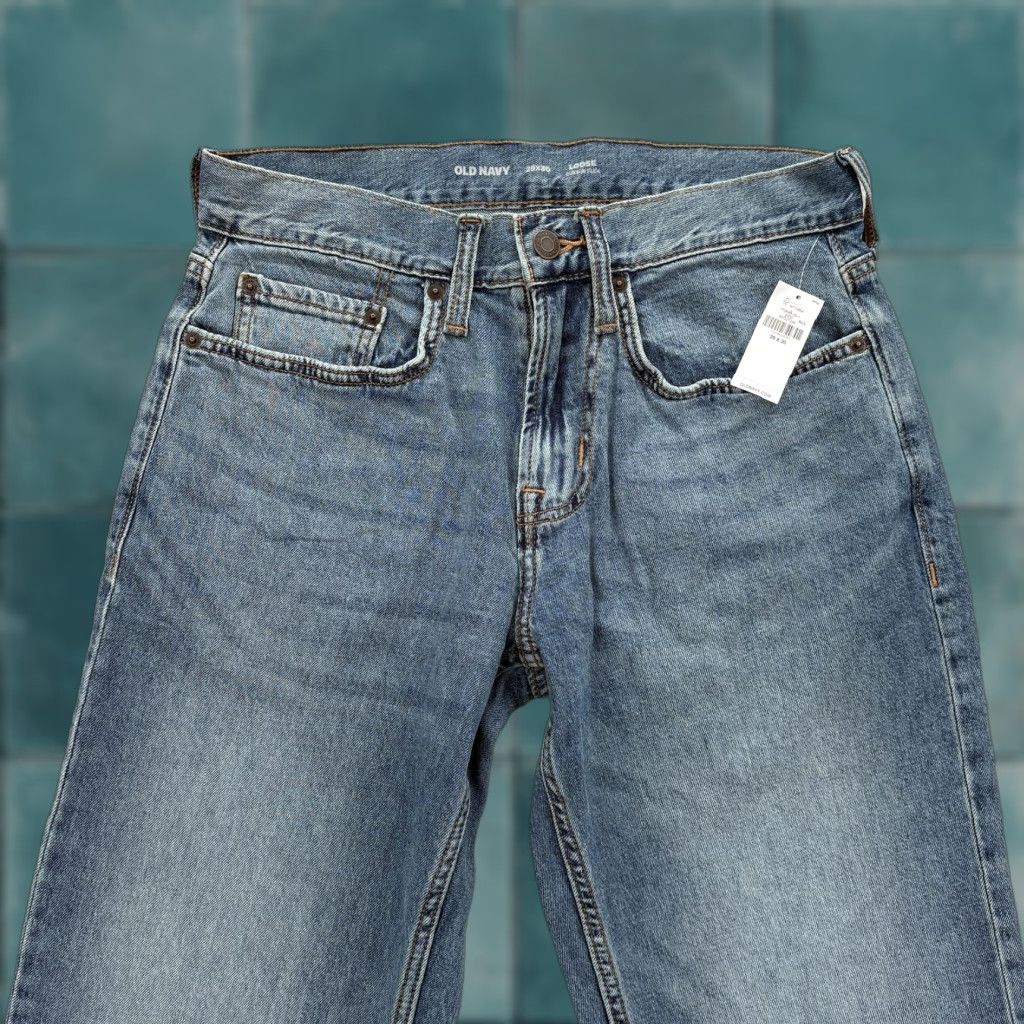 Old Navy Old Navy Jeans Mens 29x30 Blue Medium Wash Relaxed Straight Denim NWT Built-In Flex Size US 29 - 1 Thumbnail