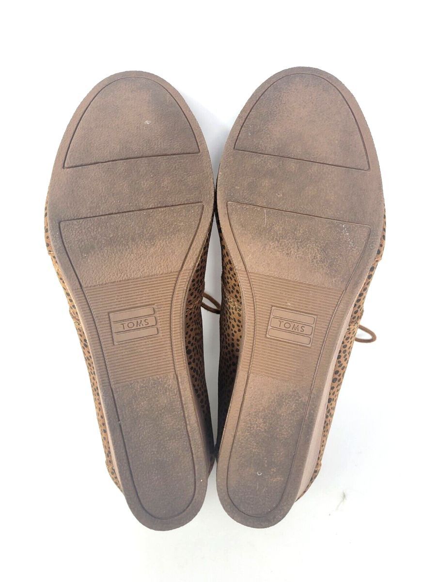 Toms TOMS Kala Wedge Booties Animal Print Suede Lace Up Sz 9.5 Size US 9.5 / IT 39.5 - 10 Thumbnail