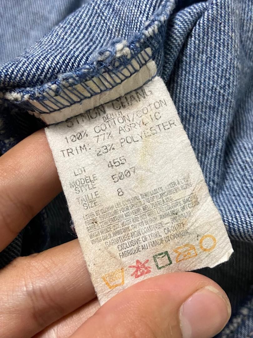 Japanese Brand Simon Chang Brand Denim Jacket with Shaggy Sleeves (184) Size XS / US 0-2 / IT 36-38 - 4 Thumbnail