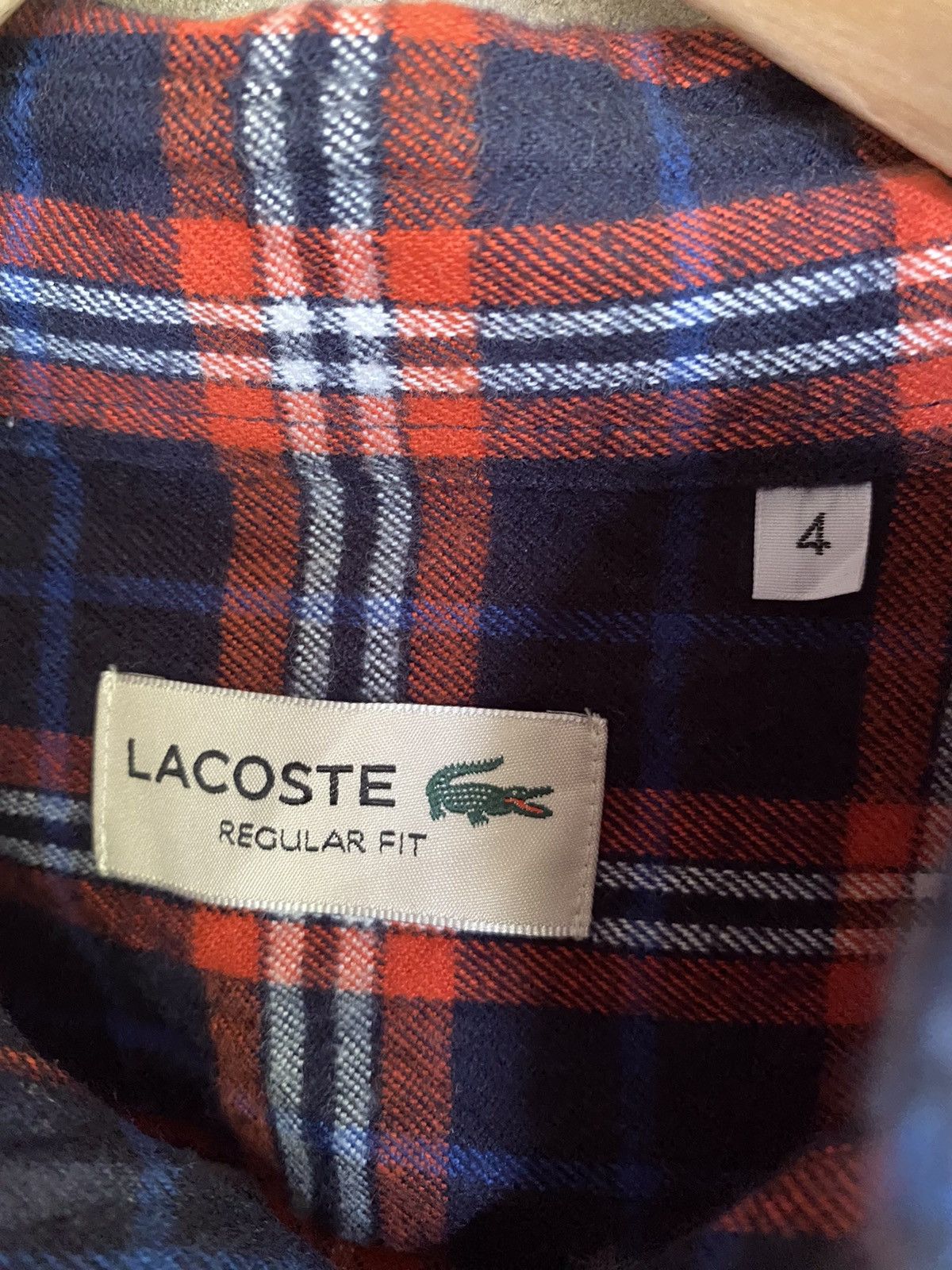 Lacoste Vintage Lacoste Small Logo Plaid Tartan Flannel Shirt Size US M / EU 48-50 / 2 - 4 Thumbnail