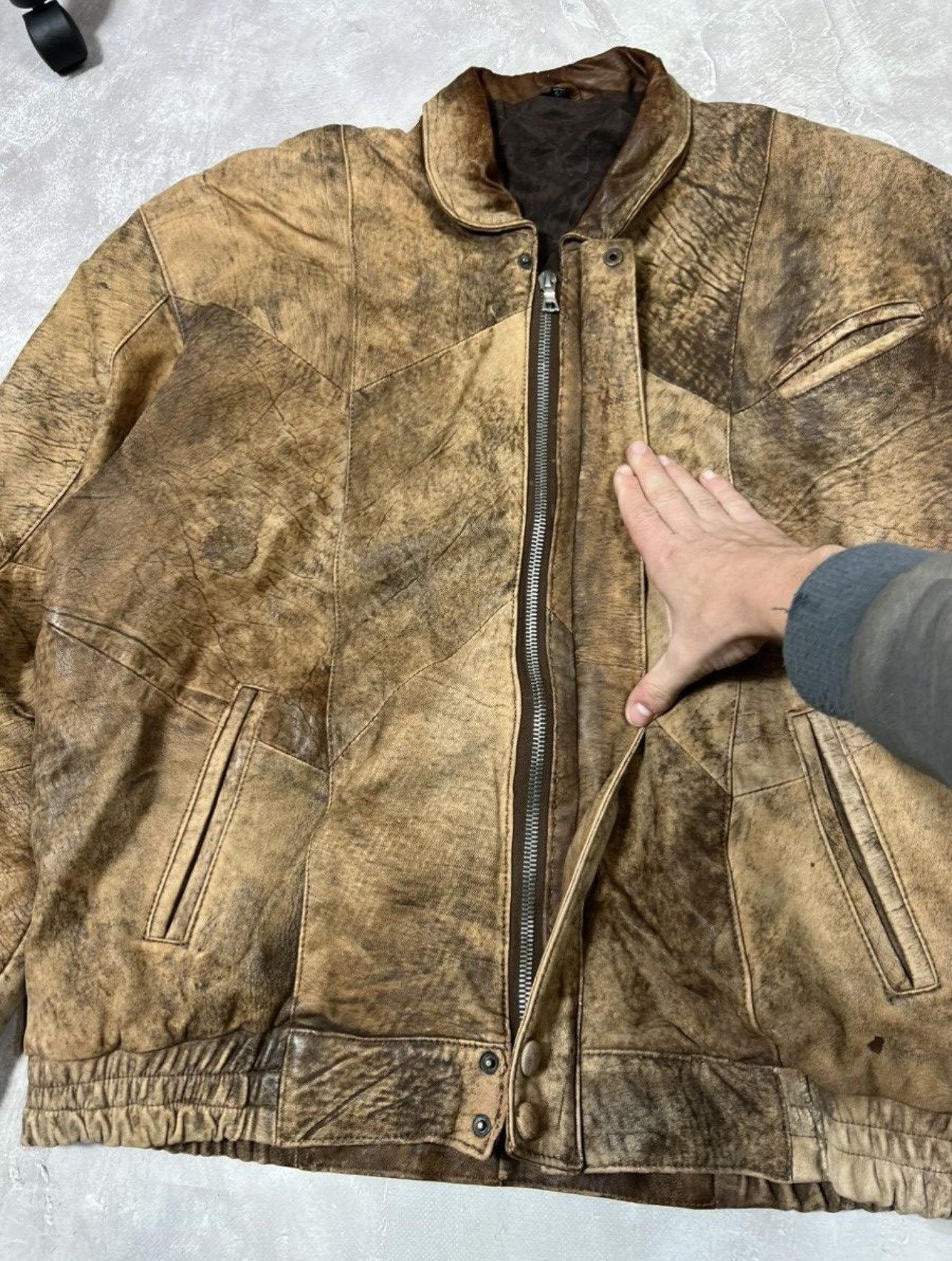 Vintage Vintage Top Gun Avirex Style Y2k Leather Jacket Size US L / EU 52-54 / 3 - 9 Thumbnail