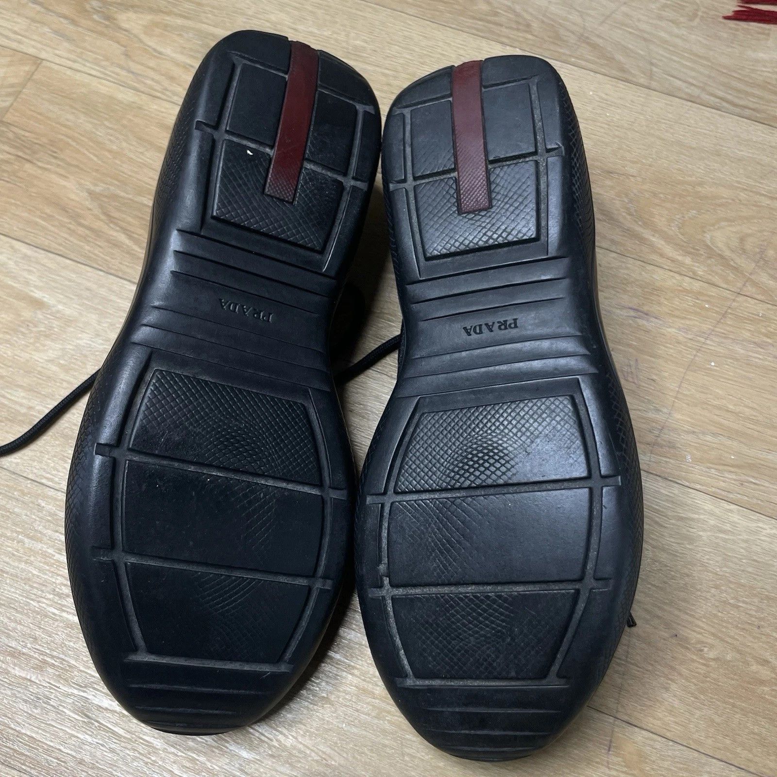 Prada Prada America's Cup Sneakers Linea Rossa Black Leather Mesh Size US 7.5 / IT 37.5 - 17 Thumbnail