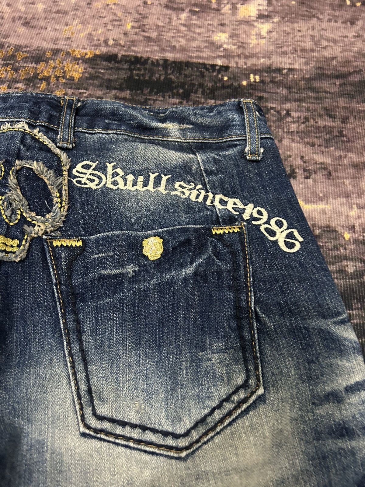 If Six Was Nine Lolita Skull Short Jeans Size US 35 - 8 Thumbnail