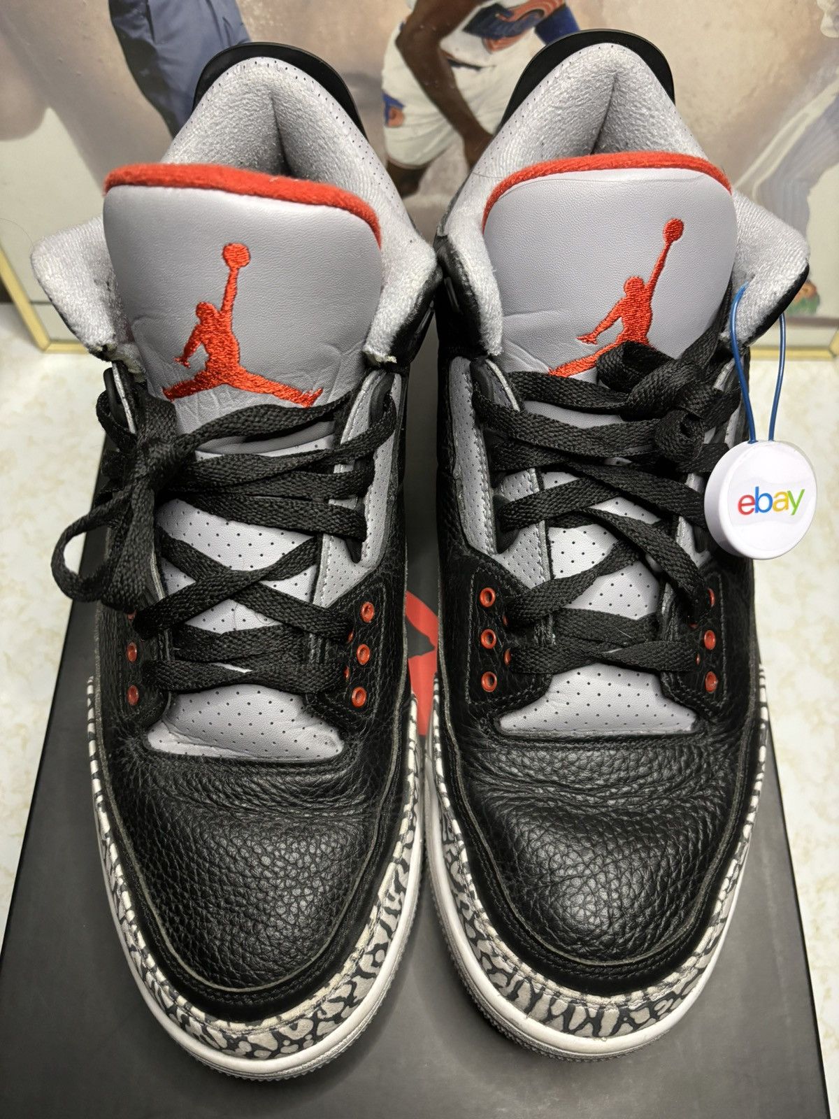Jordan Brand Jordan 3 Retro Black Cement 2018 Size US 13 / EU 46 - 2 Thumbnail