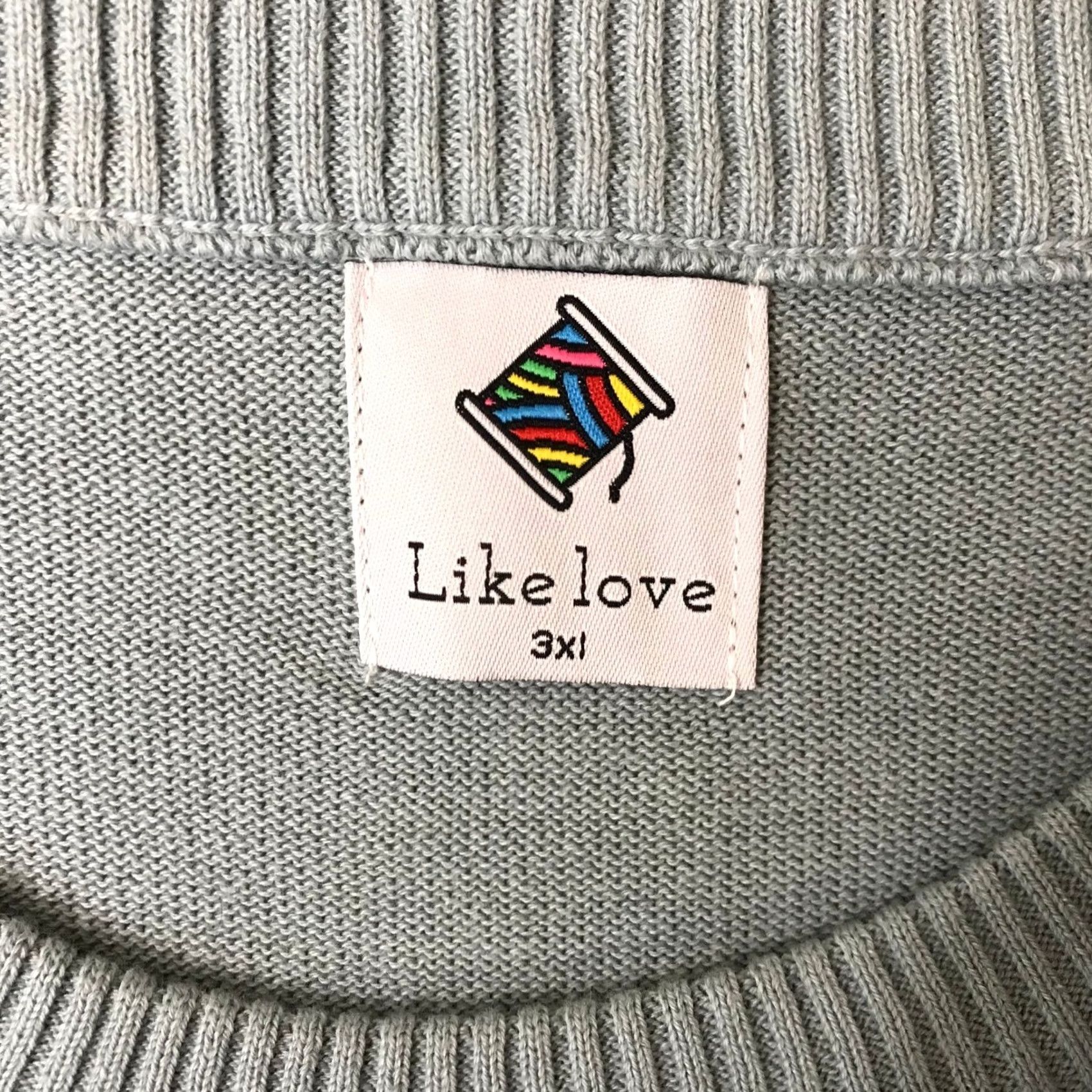 Vintage Like Love Sweater Plus Size 3XL Blue Striped Sleeve Light Casual Size XXL / US 16-18 / IT 52-54 - 7 Thumbnail