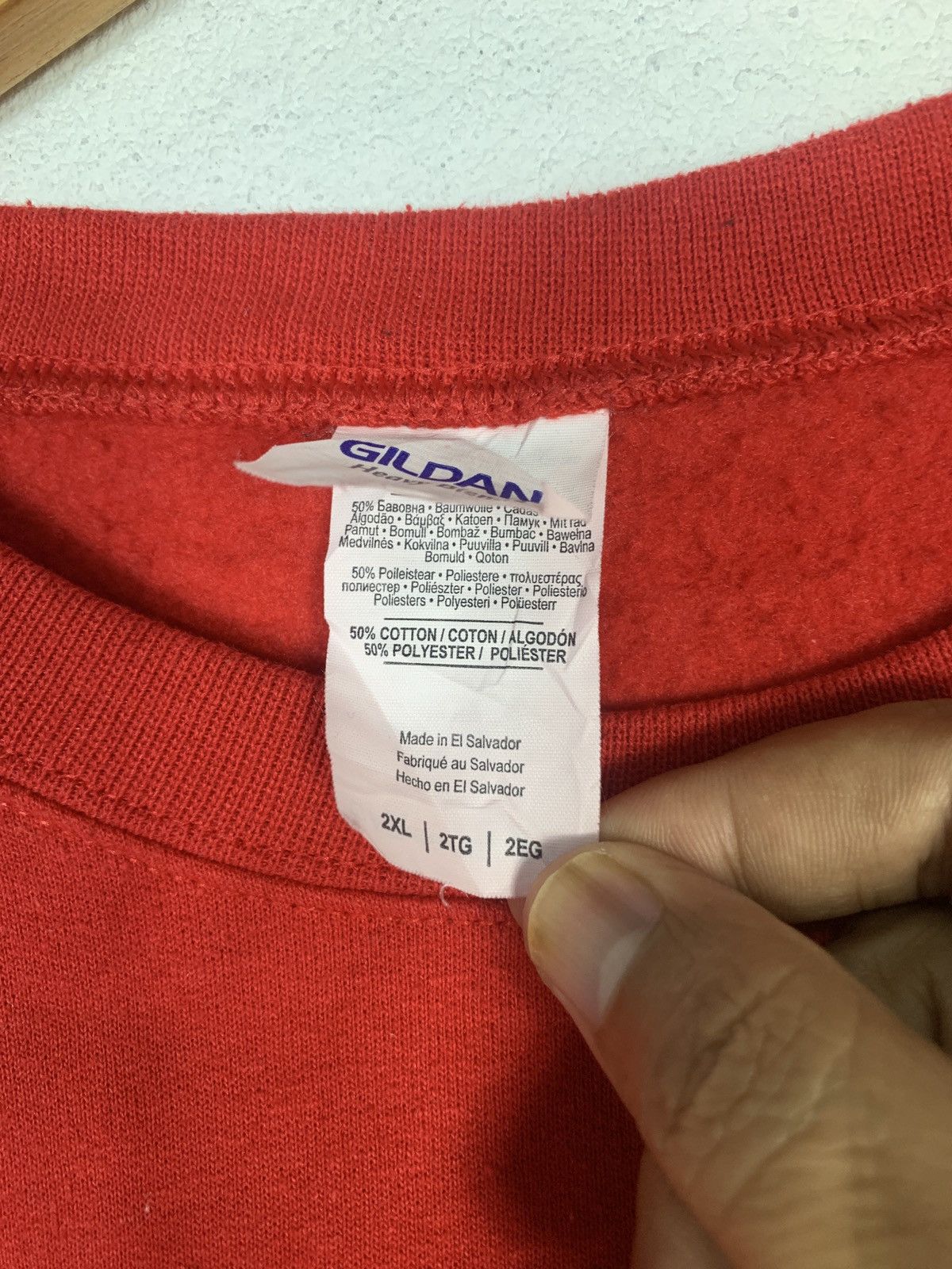 Designer × Vintage Vintage Red sweatshirt Size US XXL / EU 58 / 5 - 5 Thumbnail