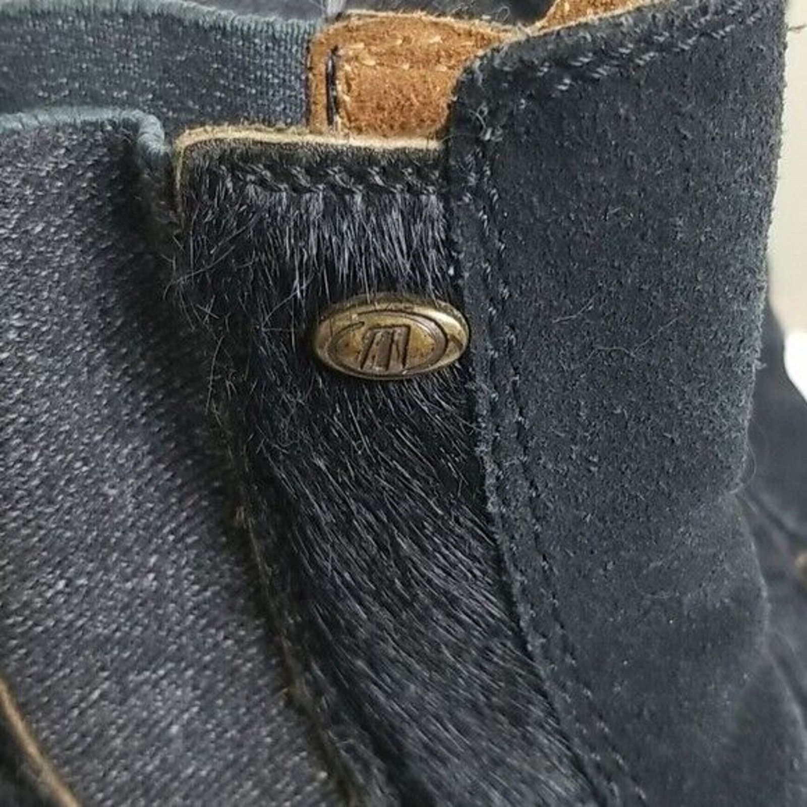 Tecovas Tecnica Womens Boots Black Suede Pull On Fur Trim 6 Gorpcore Size US 6 / IT 36 - 2 Thumbnail